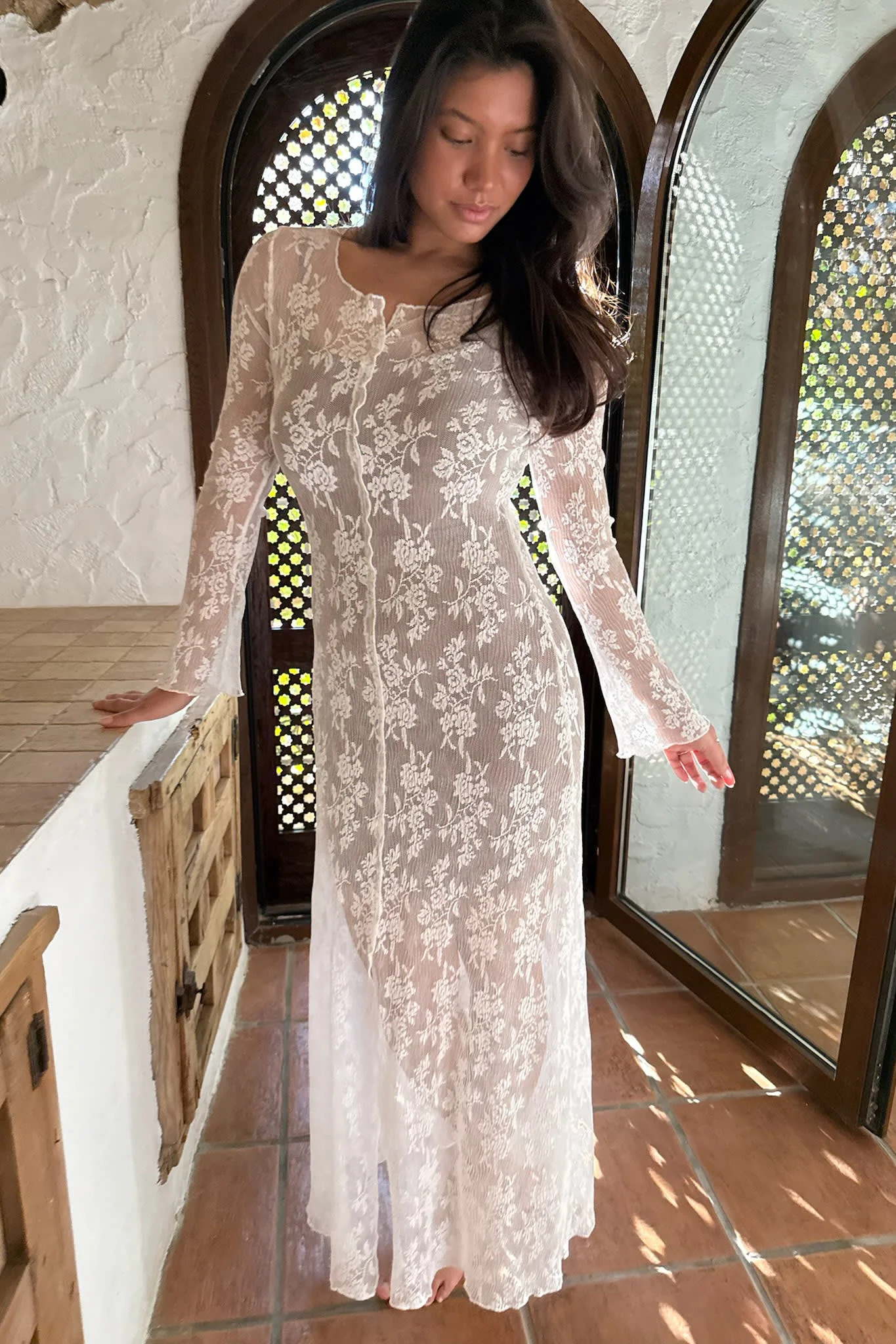 IvyIC Long Dress - White Lace - Image 4