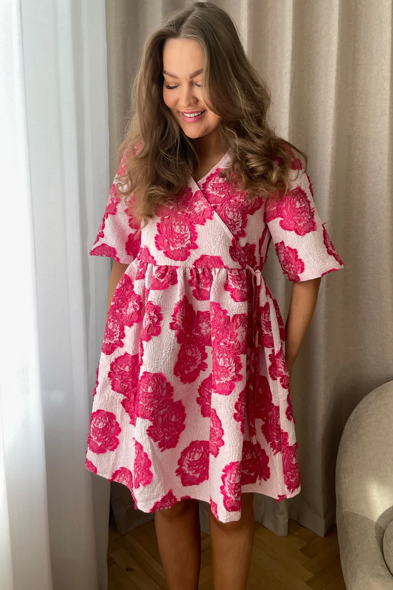 JasminIC Dress - Raspberry Blossom - Image 8