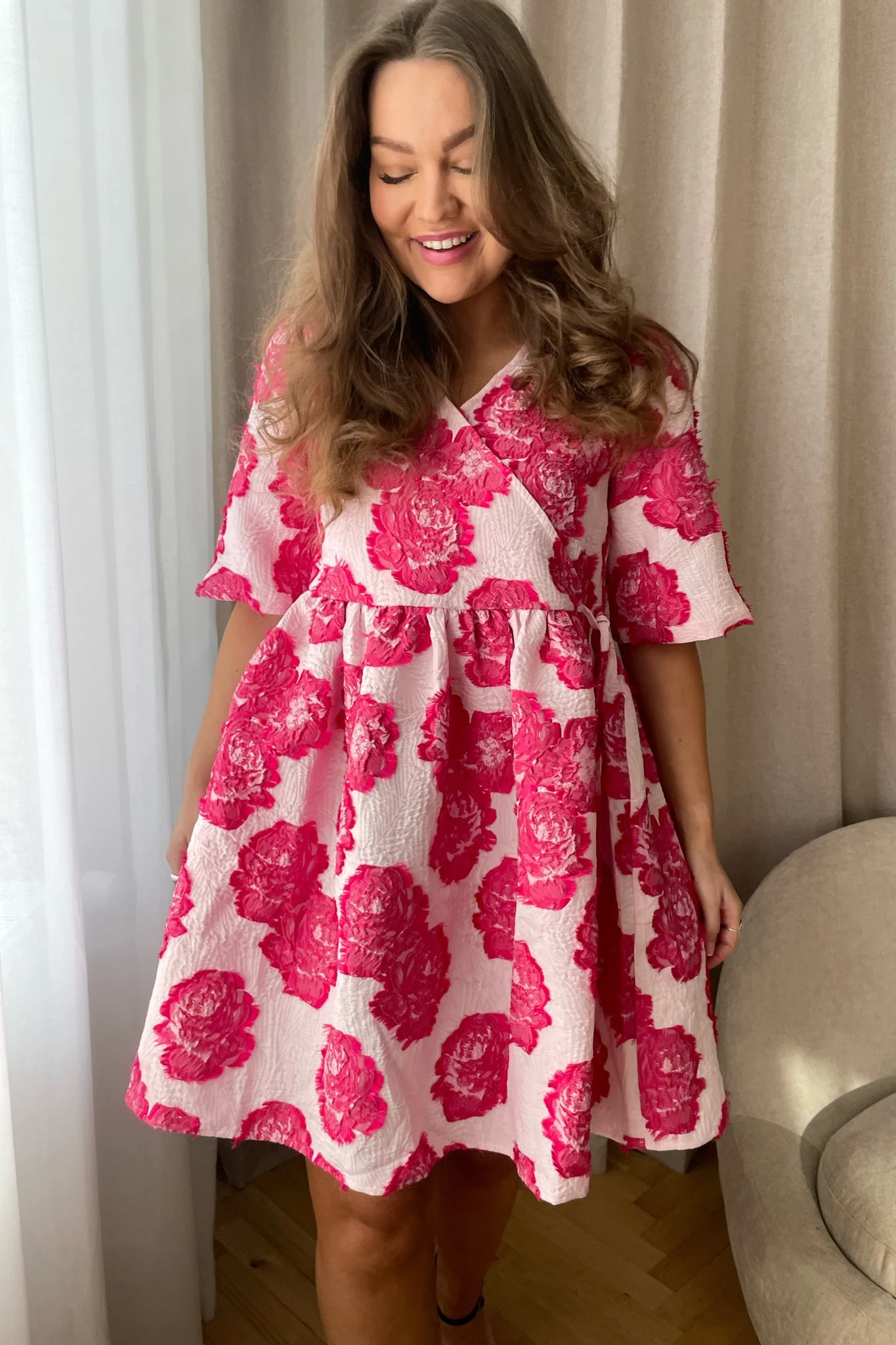 JasminIC Dress - Raspberry Blossom - Image 9