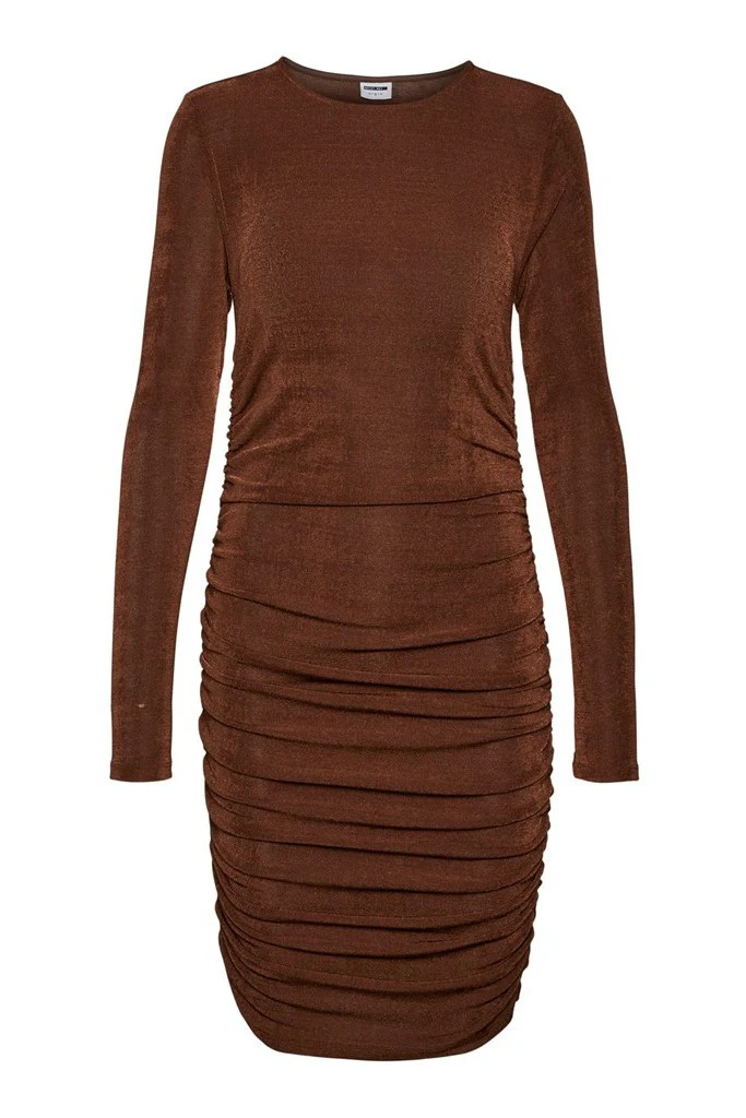 NMJordan Cemre LS Rouching Dress - Pinecone - Image 4