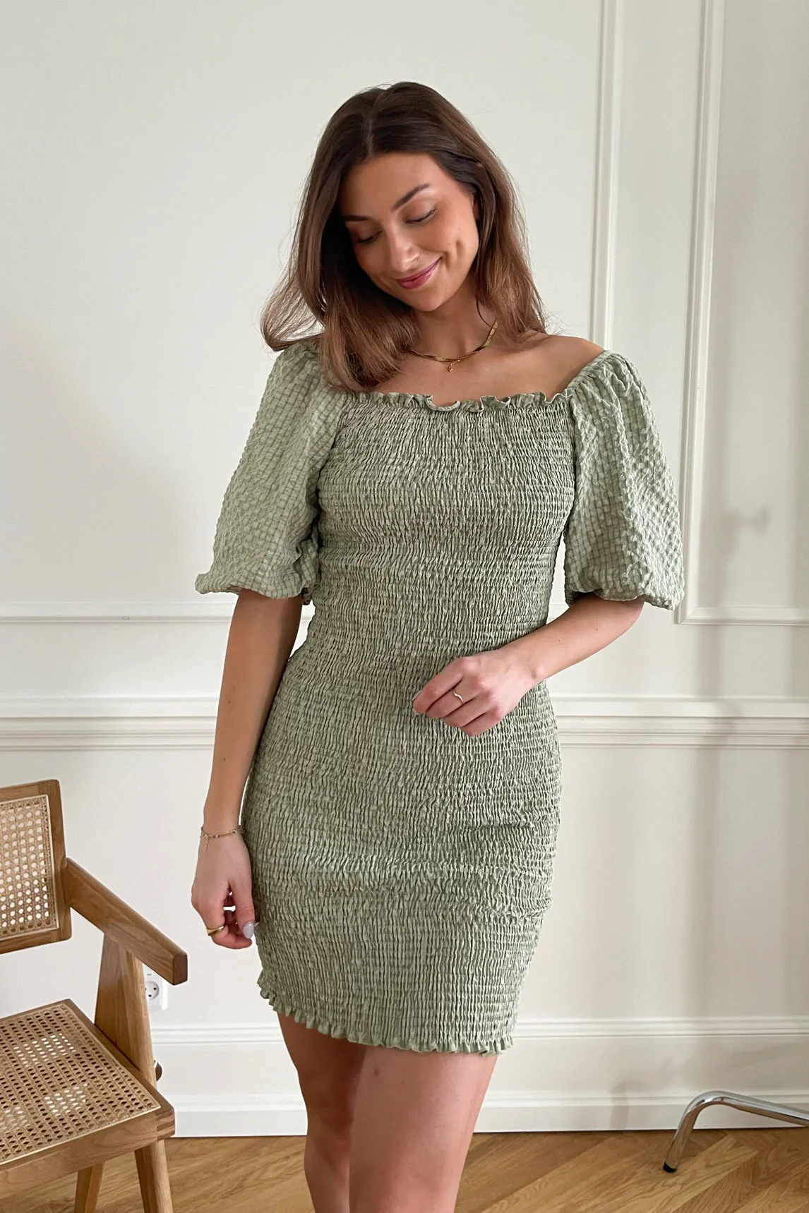 JosefinIC Smock Dress - Dessert Sage - Image 2