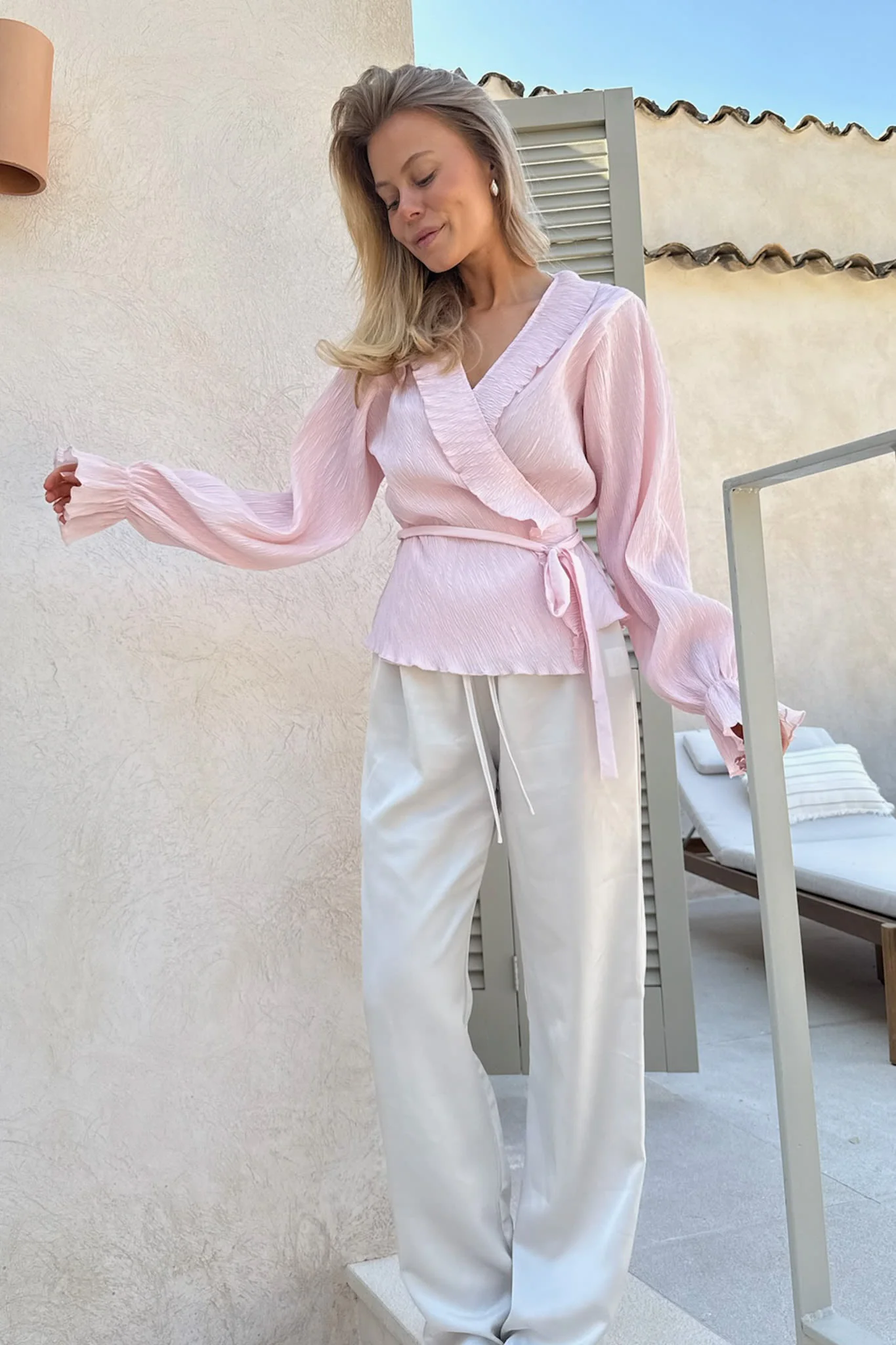 JosefineIC Wrap Shirt - Light Pink - Image 3