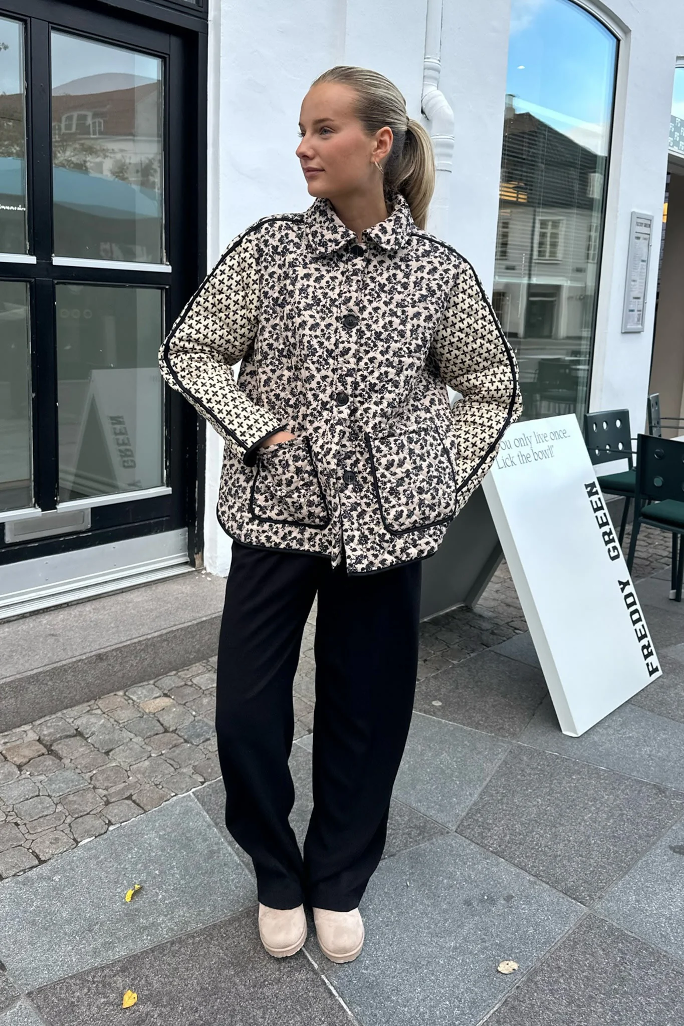 JosieIC Quilted Jacket - Multi Dark Print - Image 4