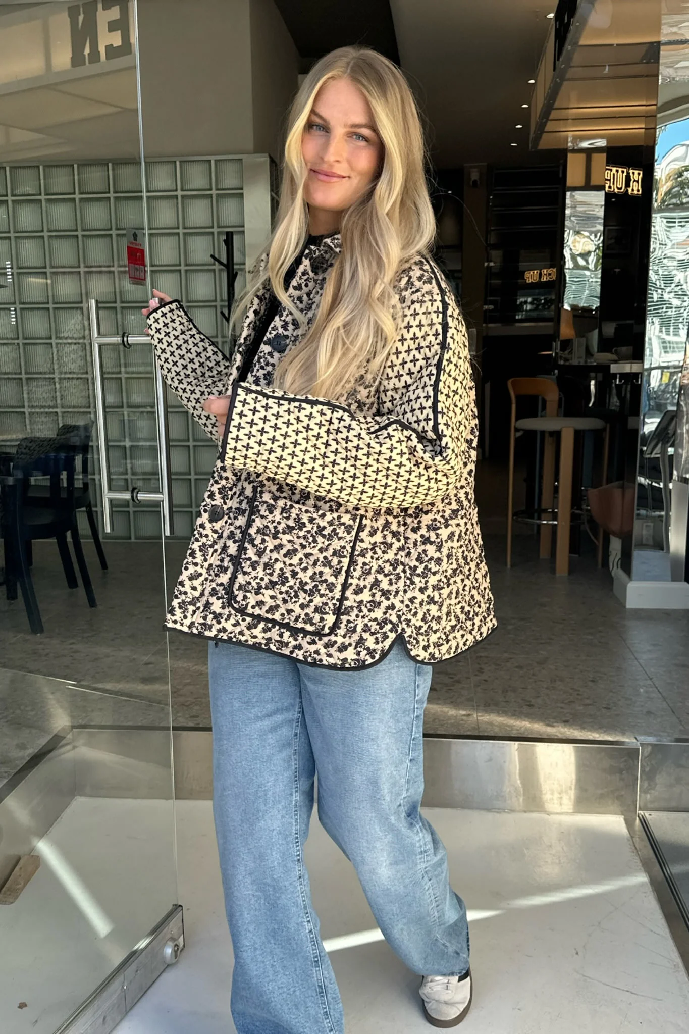 JosieIC Quilted Jacket - Multi Dark Print - Image 6