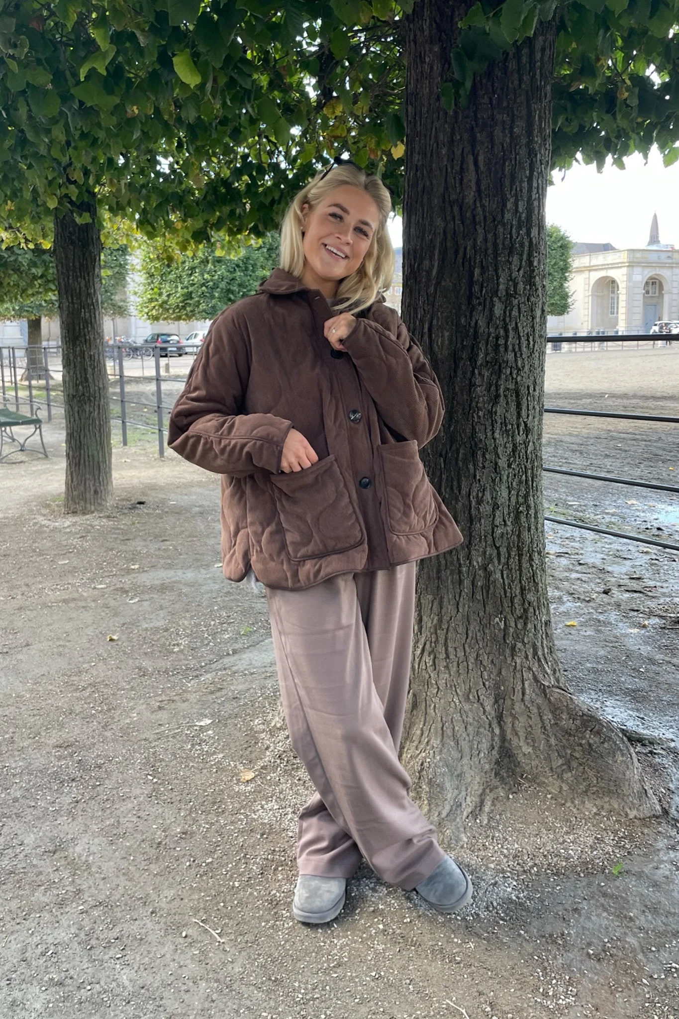 JosieIC Quilted Jacket - Brown Corduroy - Image 12