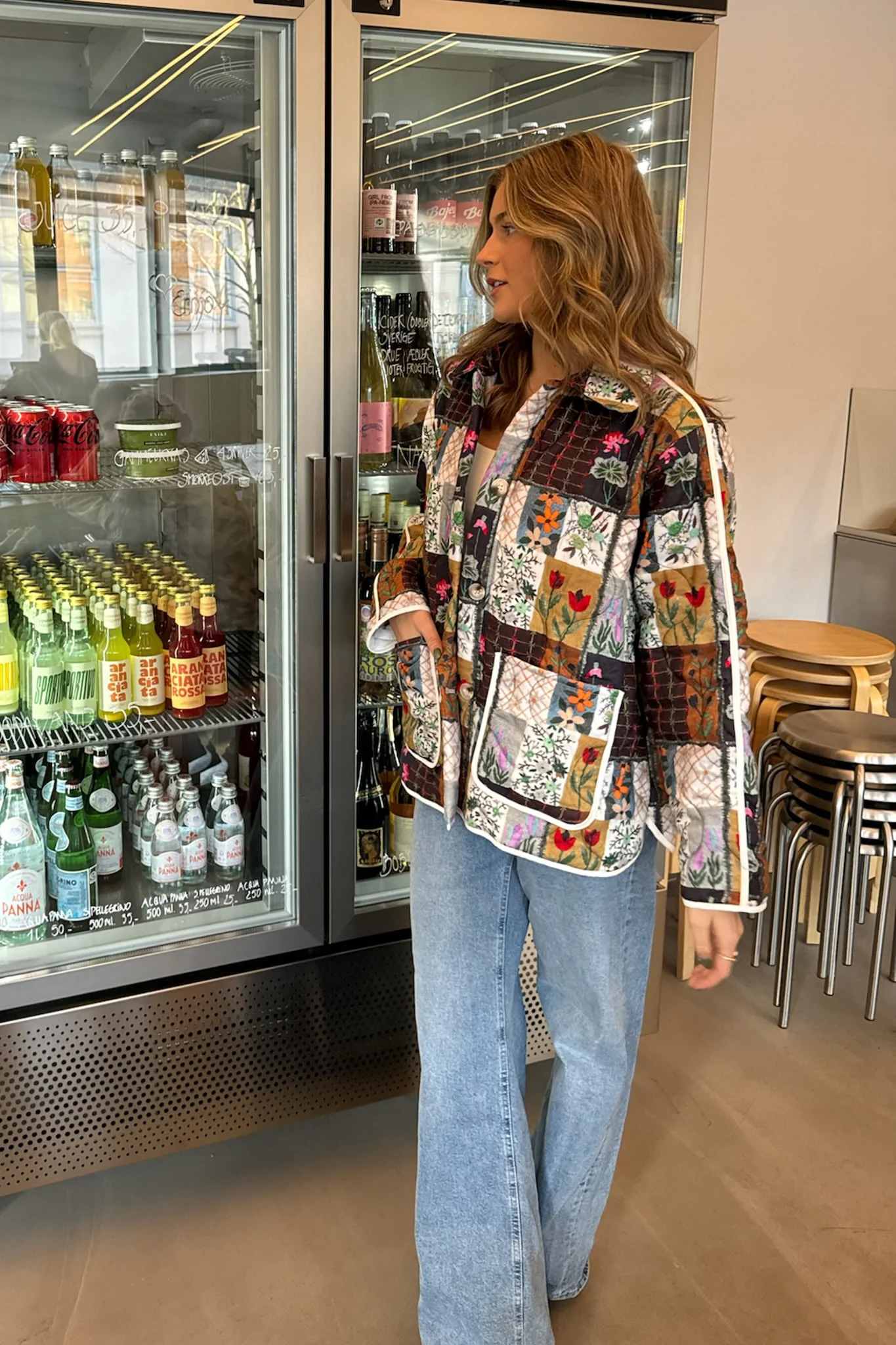 JosieIC Quilted Jacket - Multi Flower Print - Image 2