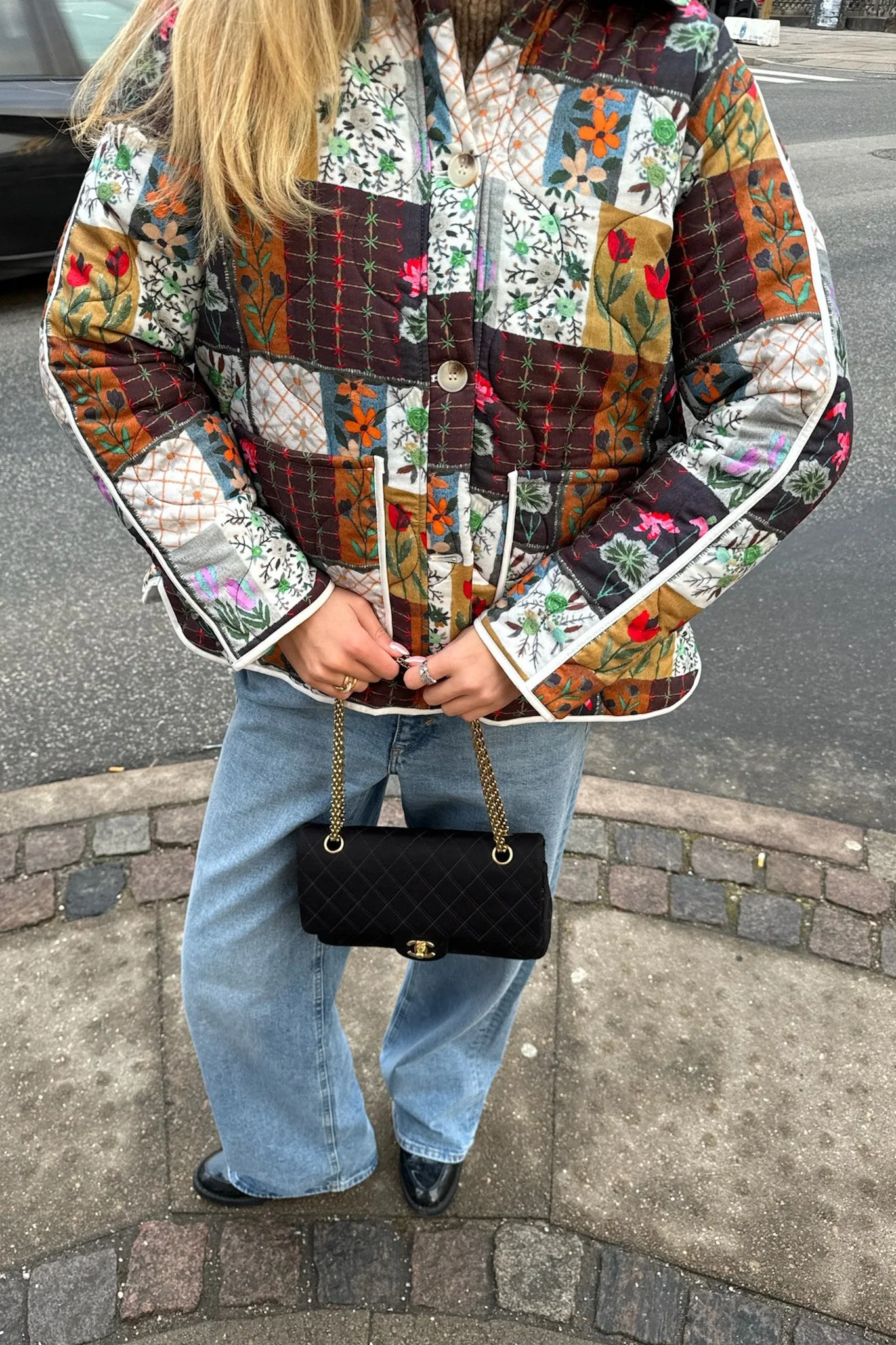 JosieIC Quilted Jacket - Multi Flower Print - Image 6