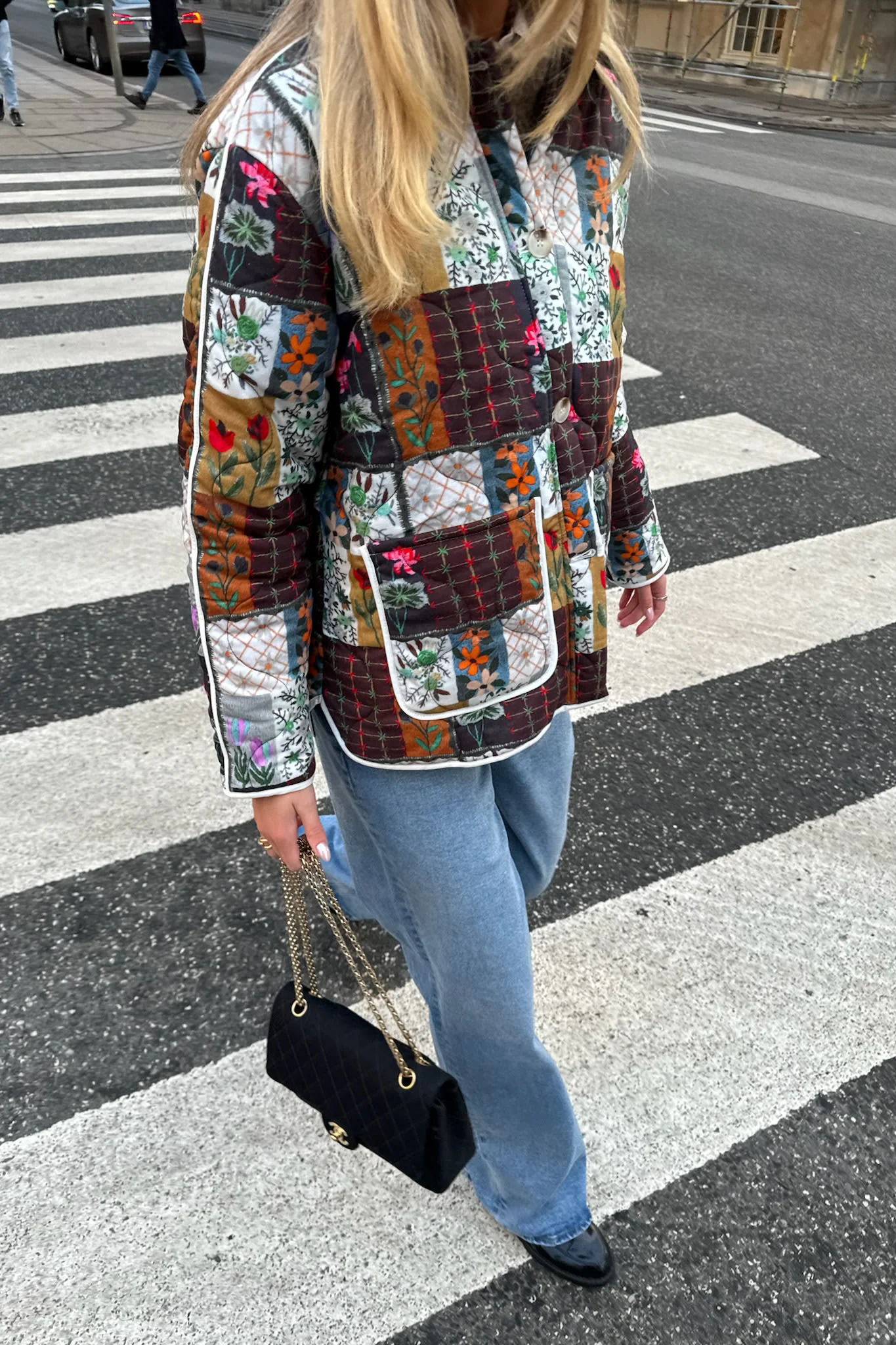 JosieIC Quilted Jacket - Multi Flower Print - Image 8