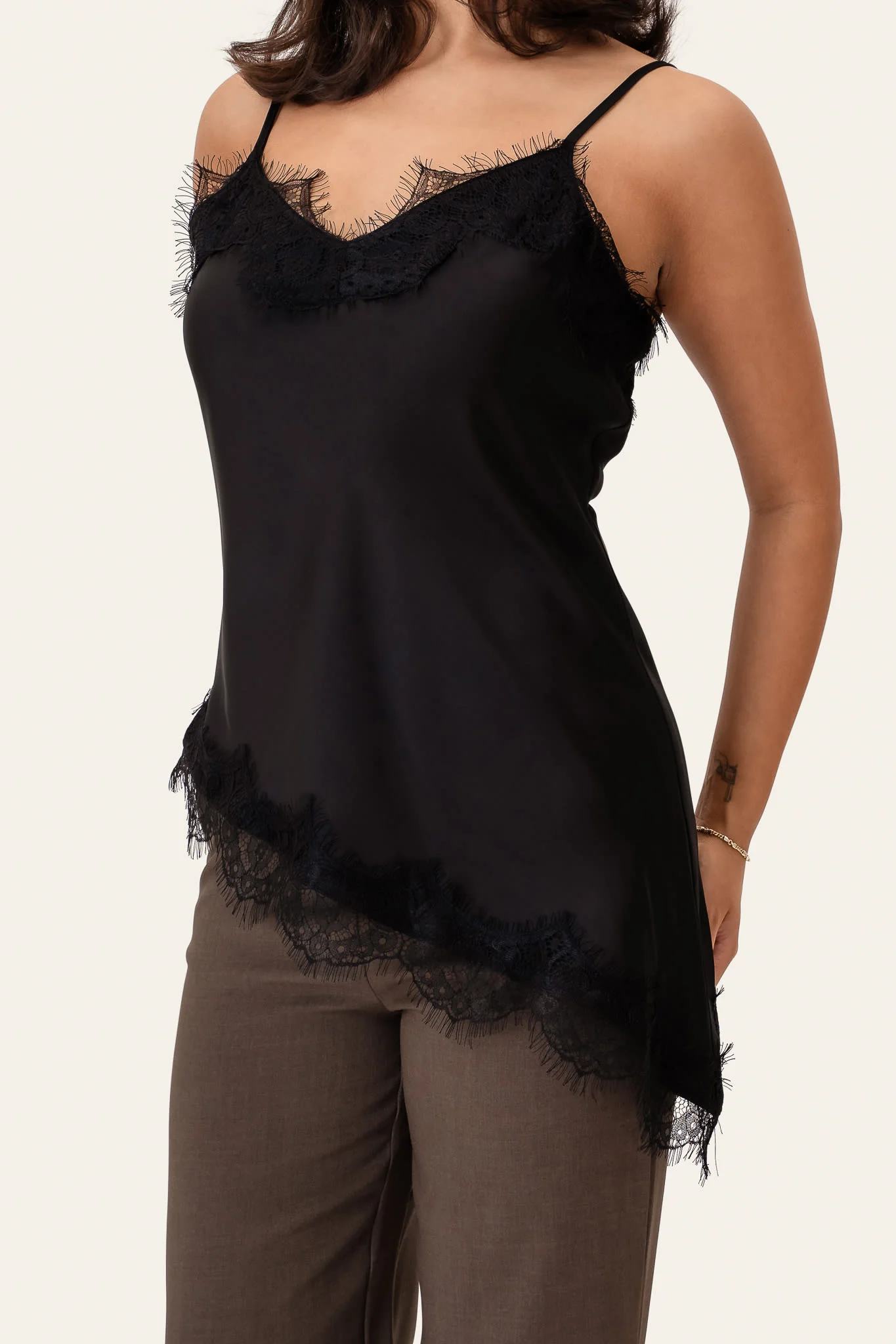 JunoIC Asymmetric Top - Black Satin - Image 5