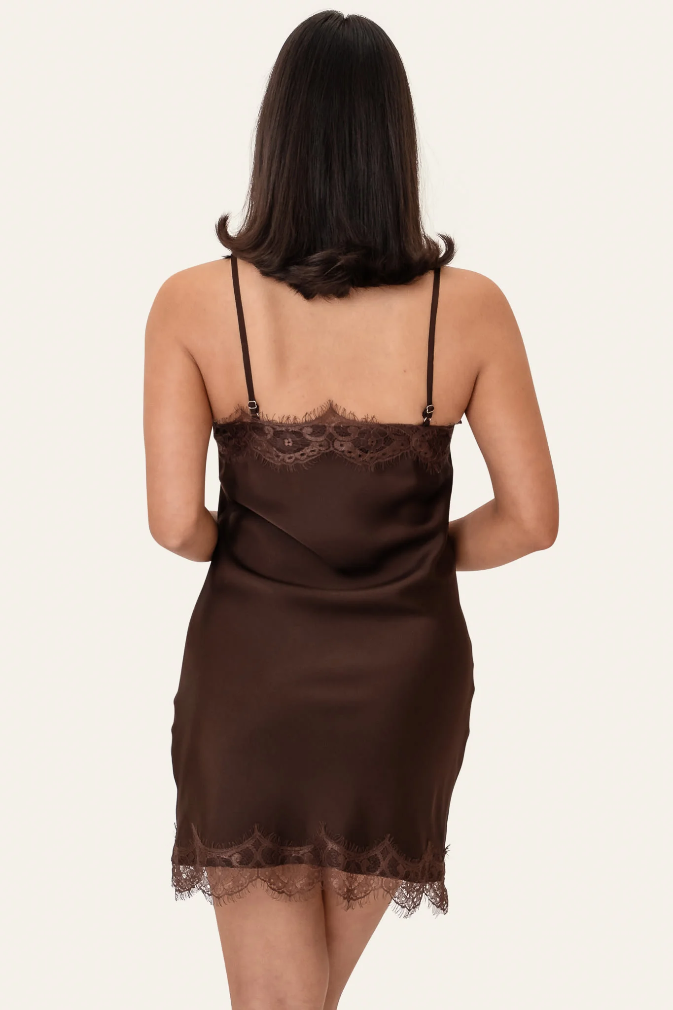 JunoIC Dress - Dark Brown Satin - Image 6