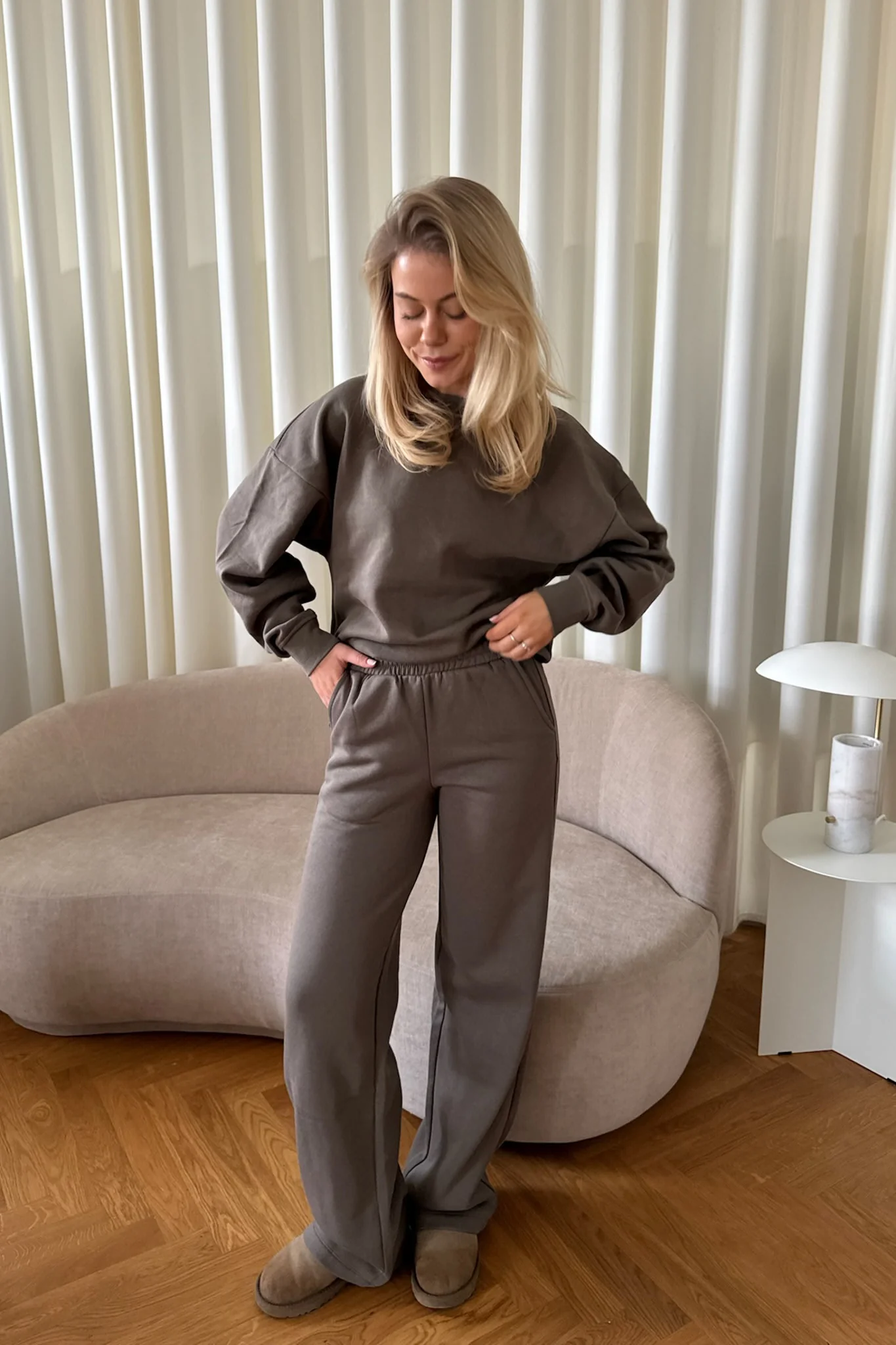 JXAlly Regular Wide HW Pants - Morel - Image 3