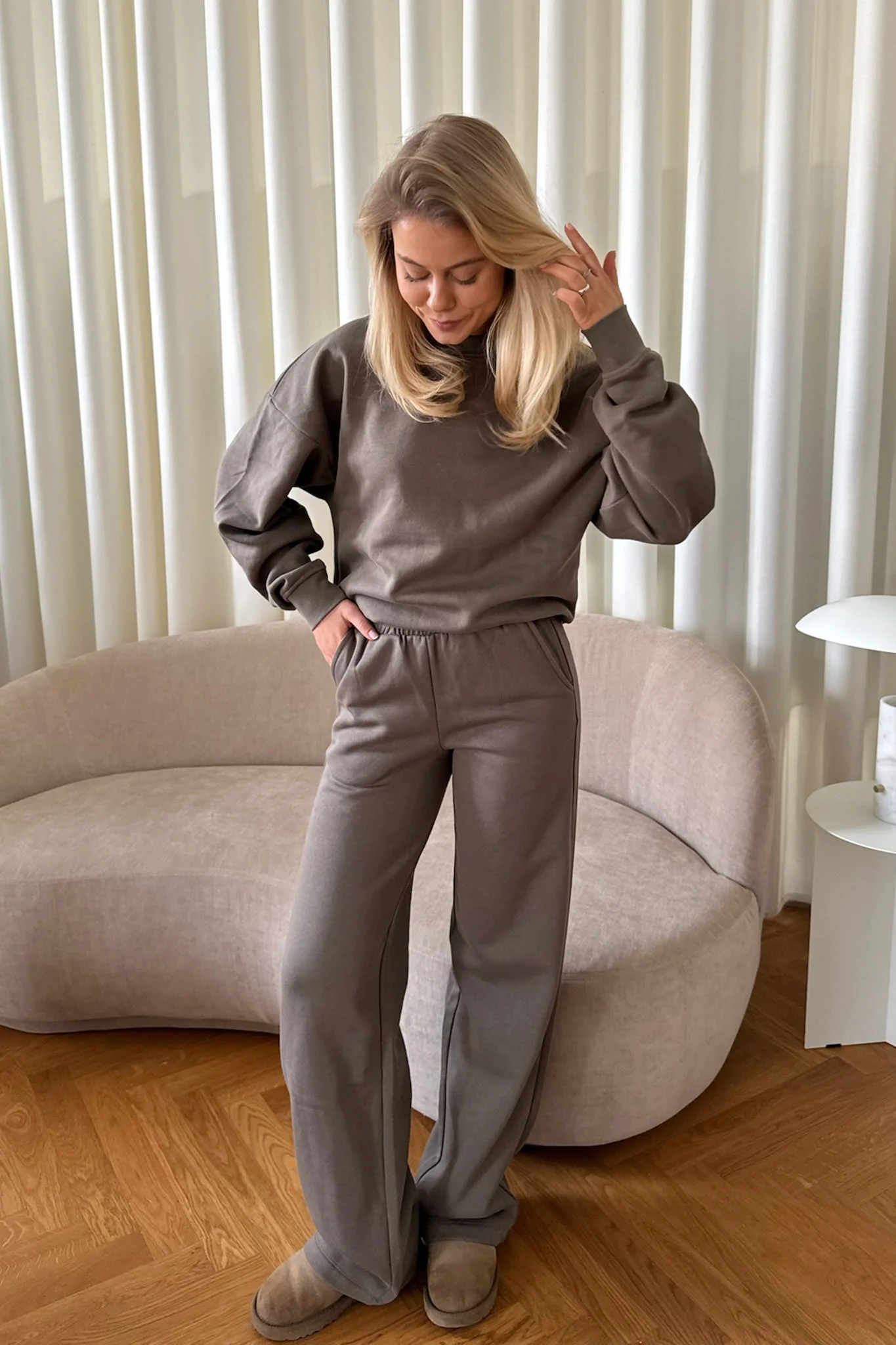 JXAlly Regular Wide HW Pants - Morel - Image 5