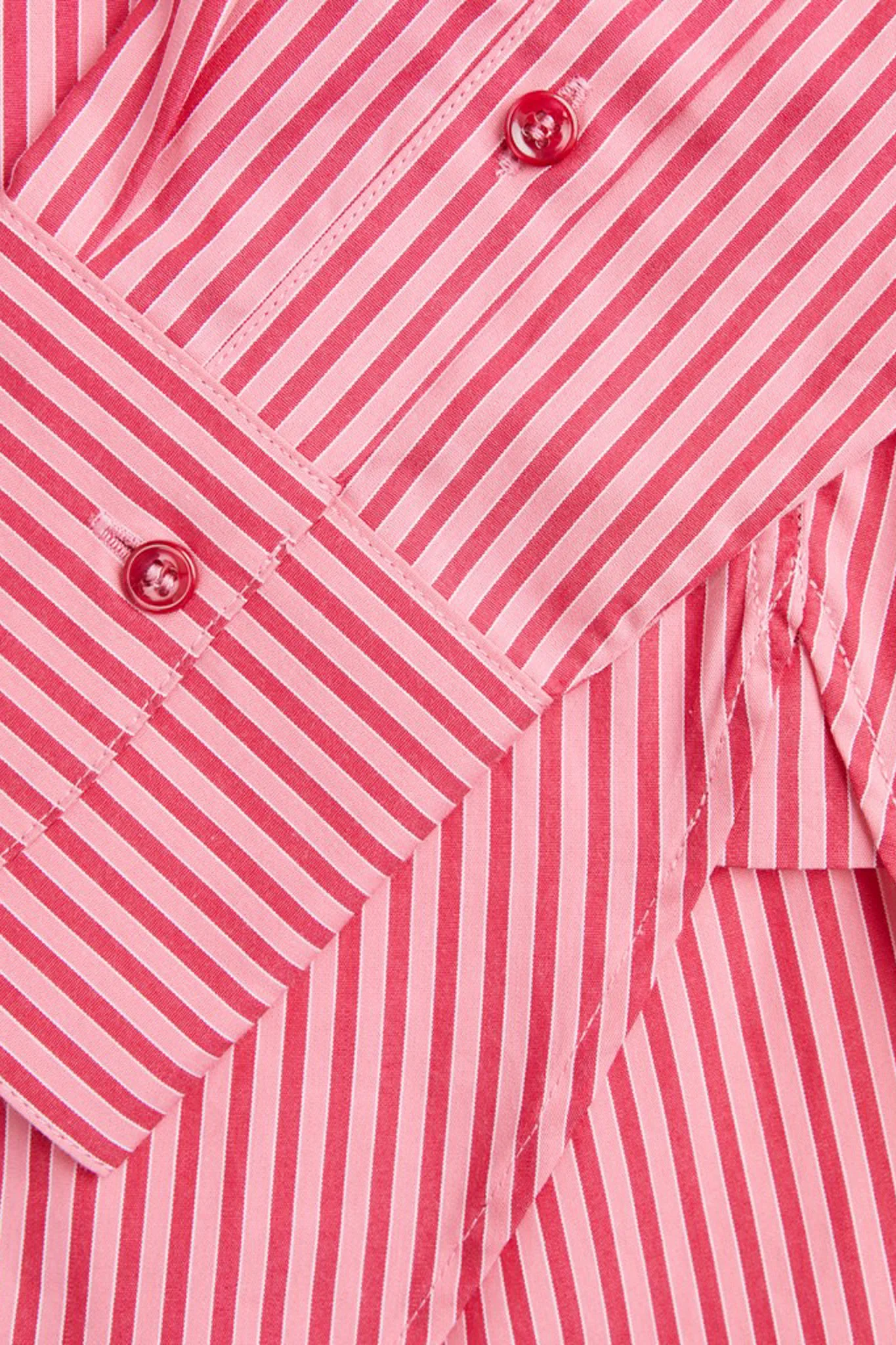 JXJamie LS Relaxed Poplin Shirt - Cerise Stripe - Image 8