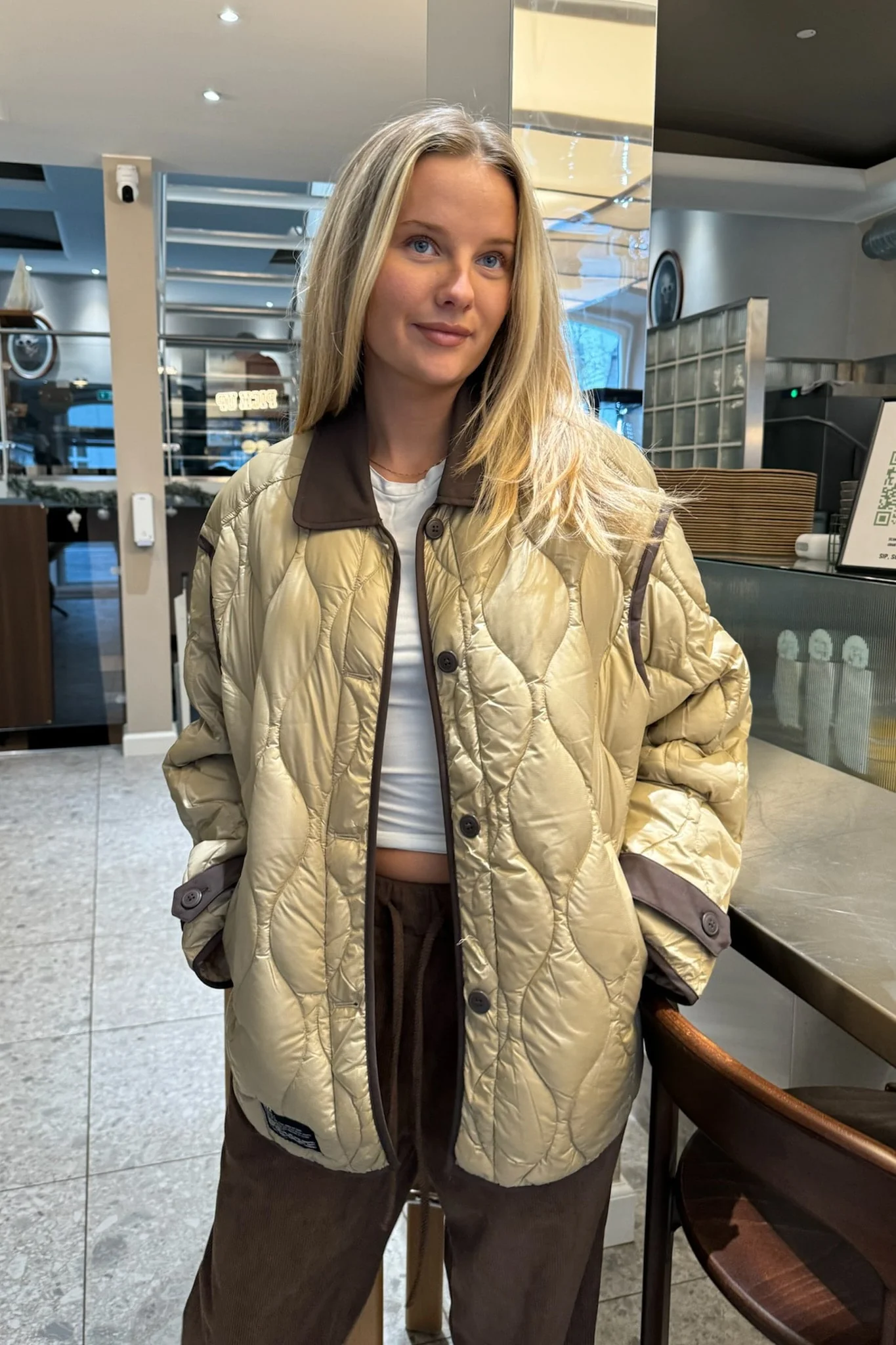 JXMari Quilted Jacket - Cornstalk - Image 2