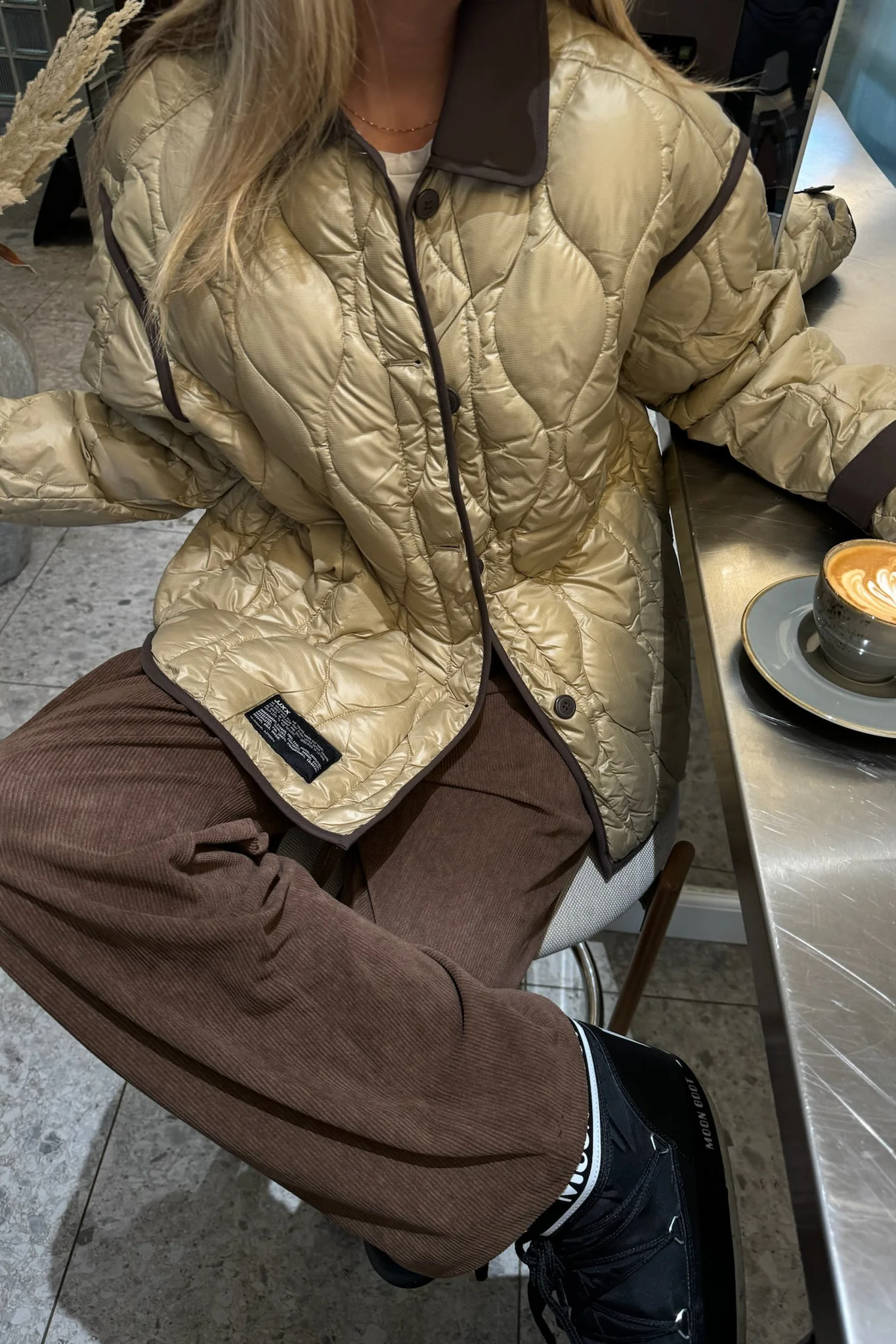 JXMari Quilted Jacket - Cornstalk - Image 3