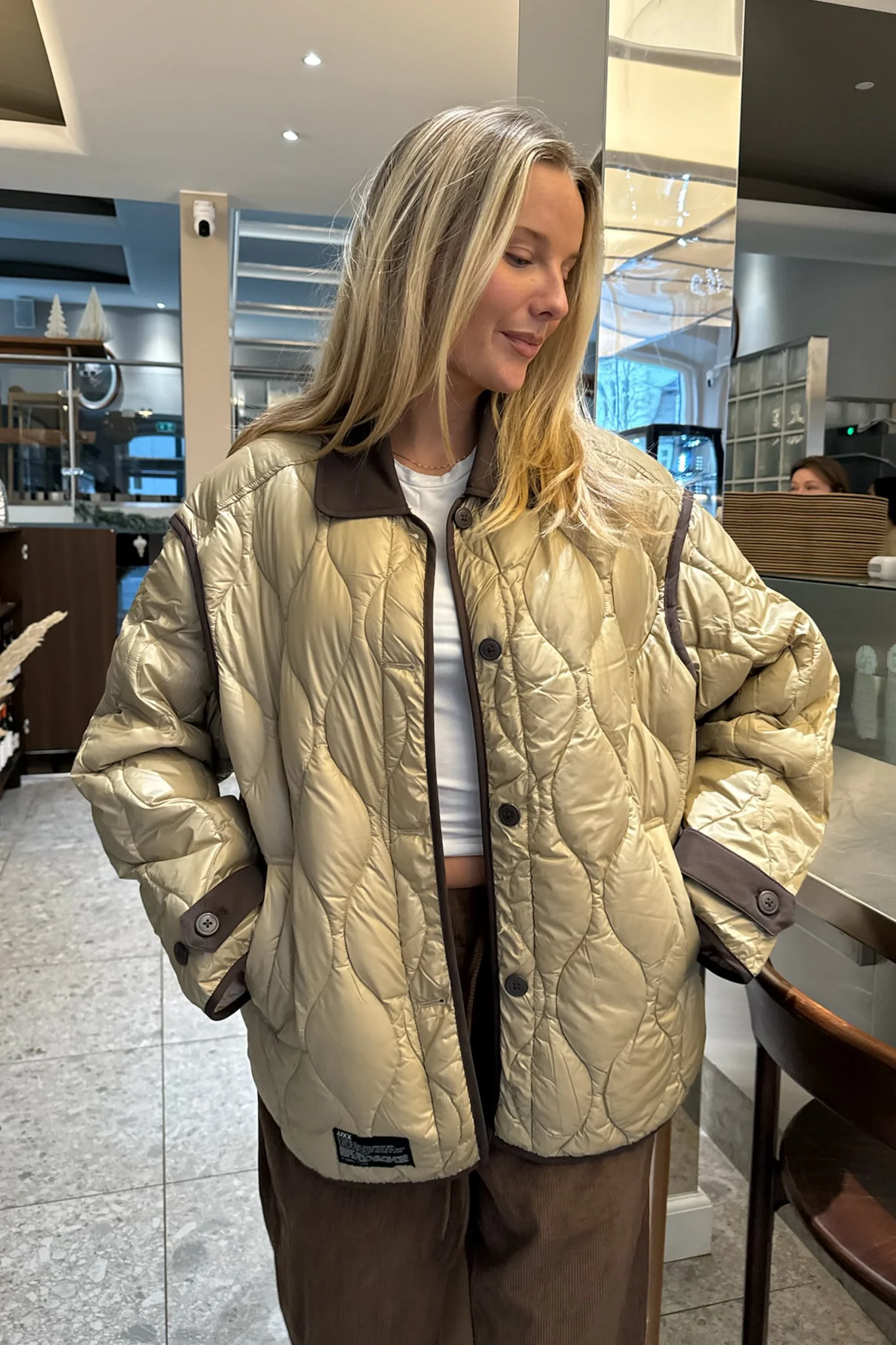 JXMari Quilted Jacket - Cornstalk - Image 4