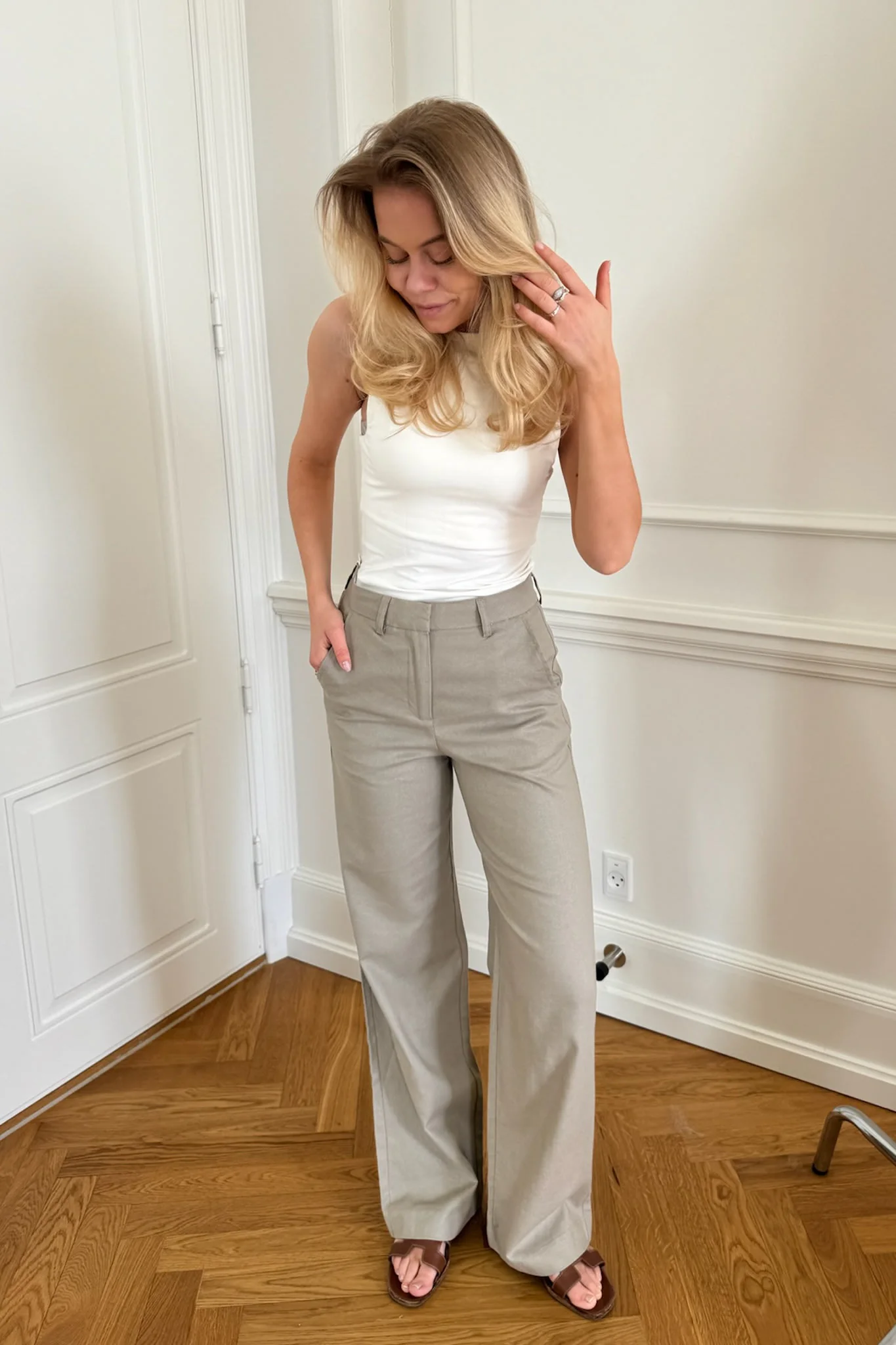 JXMary Relax Linen HW Pant - Fungi - Image 4