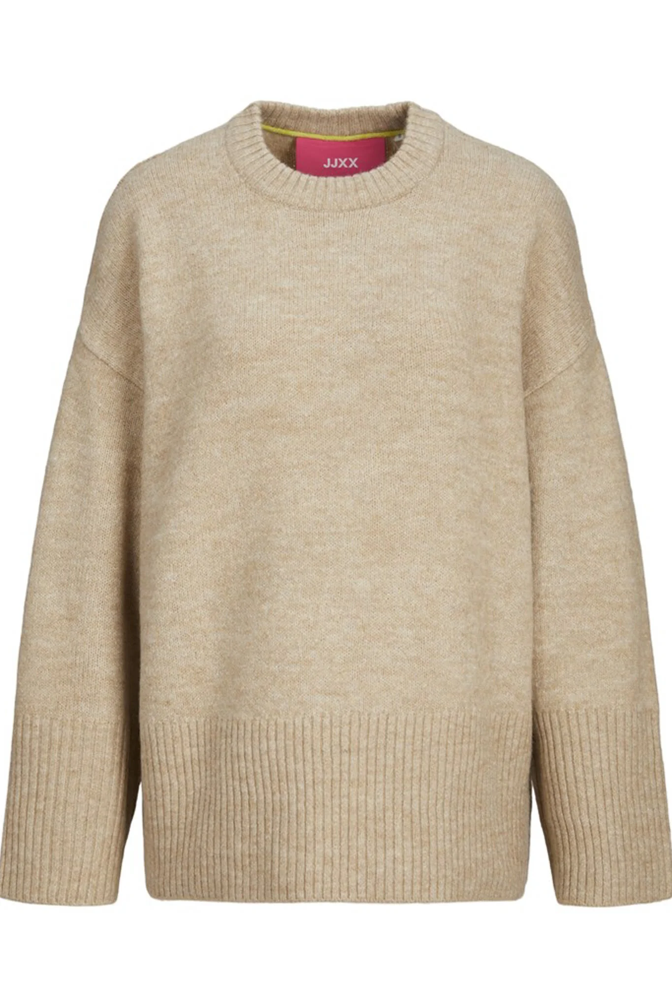 JXOllie Diverse Crew Neck Knit - Peyote Limeade  Neck Piping - Image 4