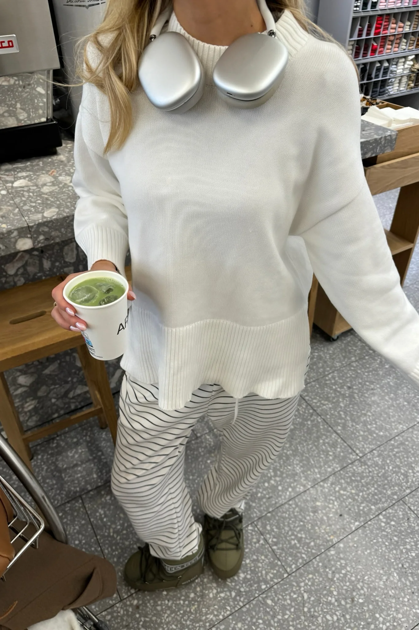 JXSiana Twist High Neck Knit - Snow White - Image 5