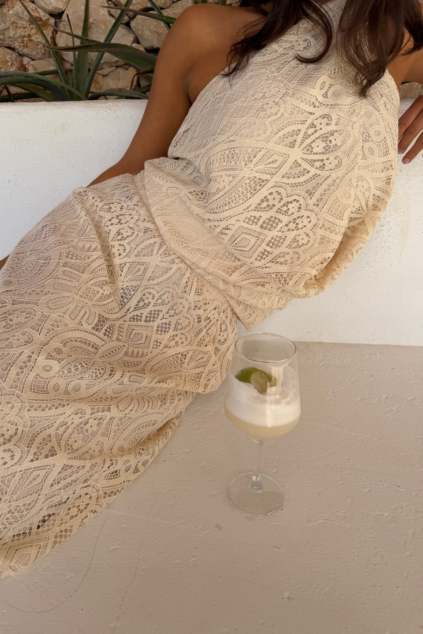 KajaIC Long Skirt - Off White Lace - Image 6