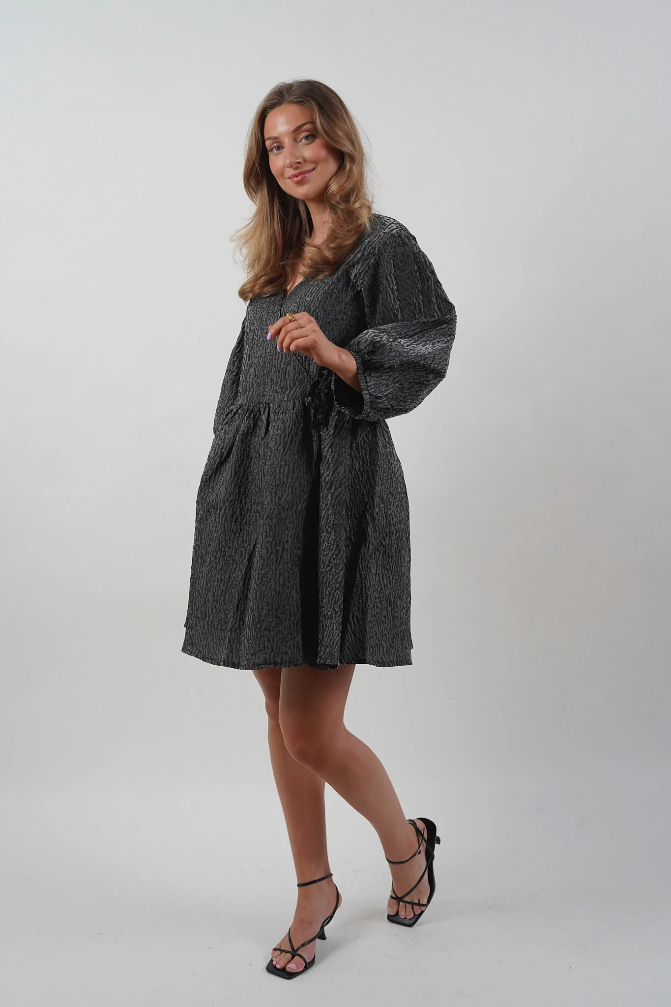 Noella Kamila Wrap Dress - Black - Image 4