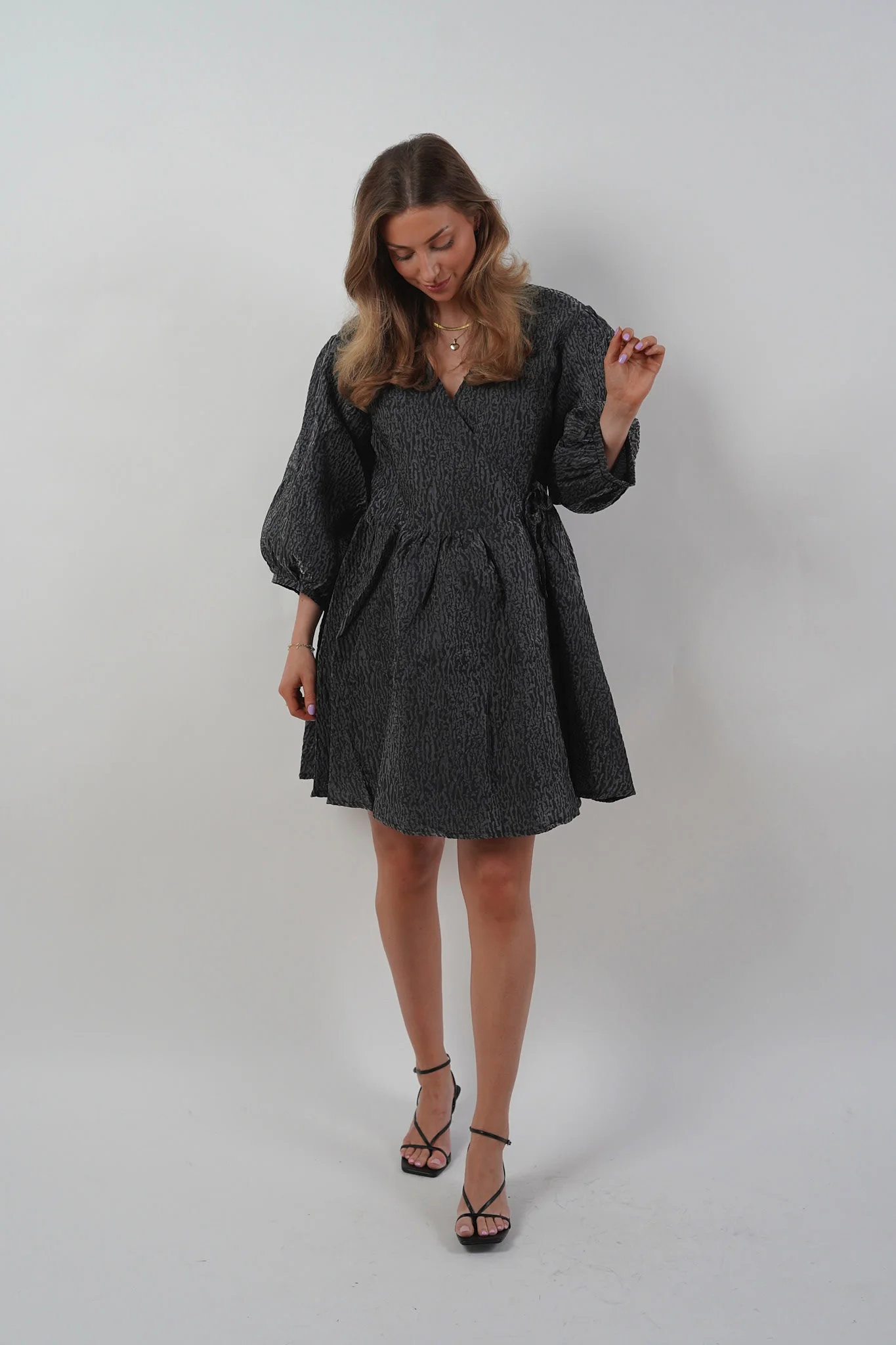 Noella Kamila Wrap Dress - Black - Image 5