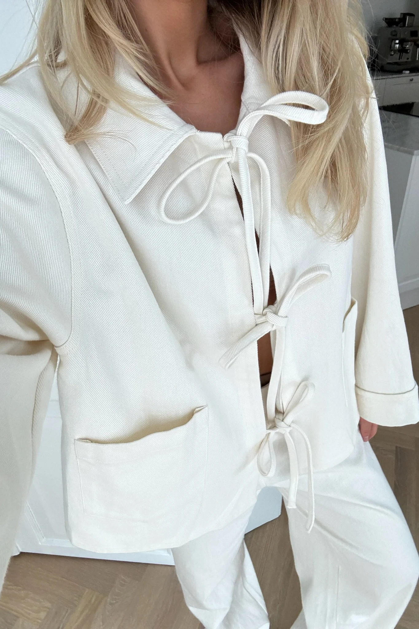 KarlaIC Tie Top - Off White - Image 11