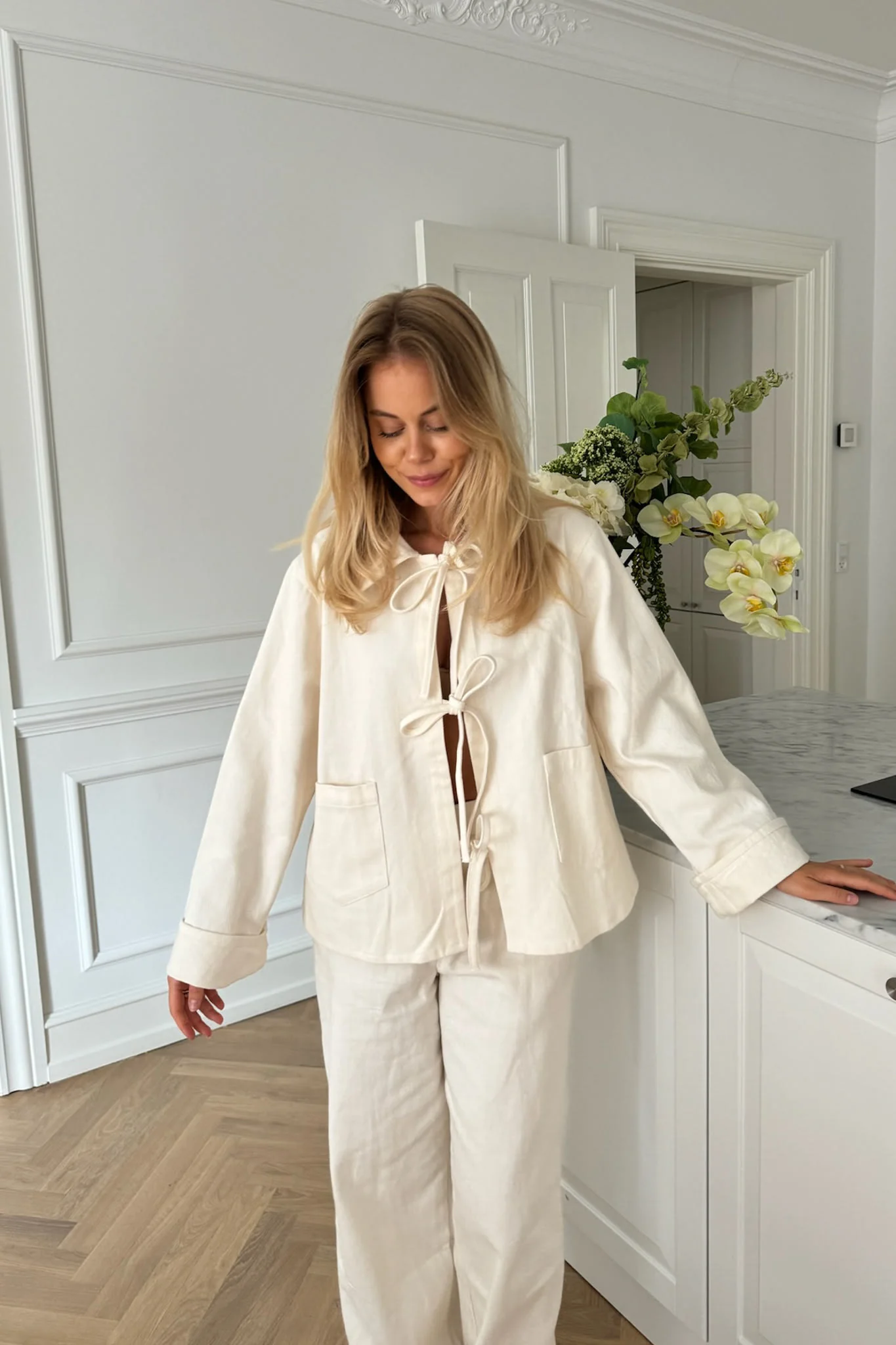 KarlaIC Tie Top - Off White - Image 13