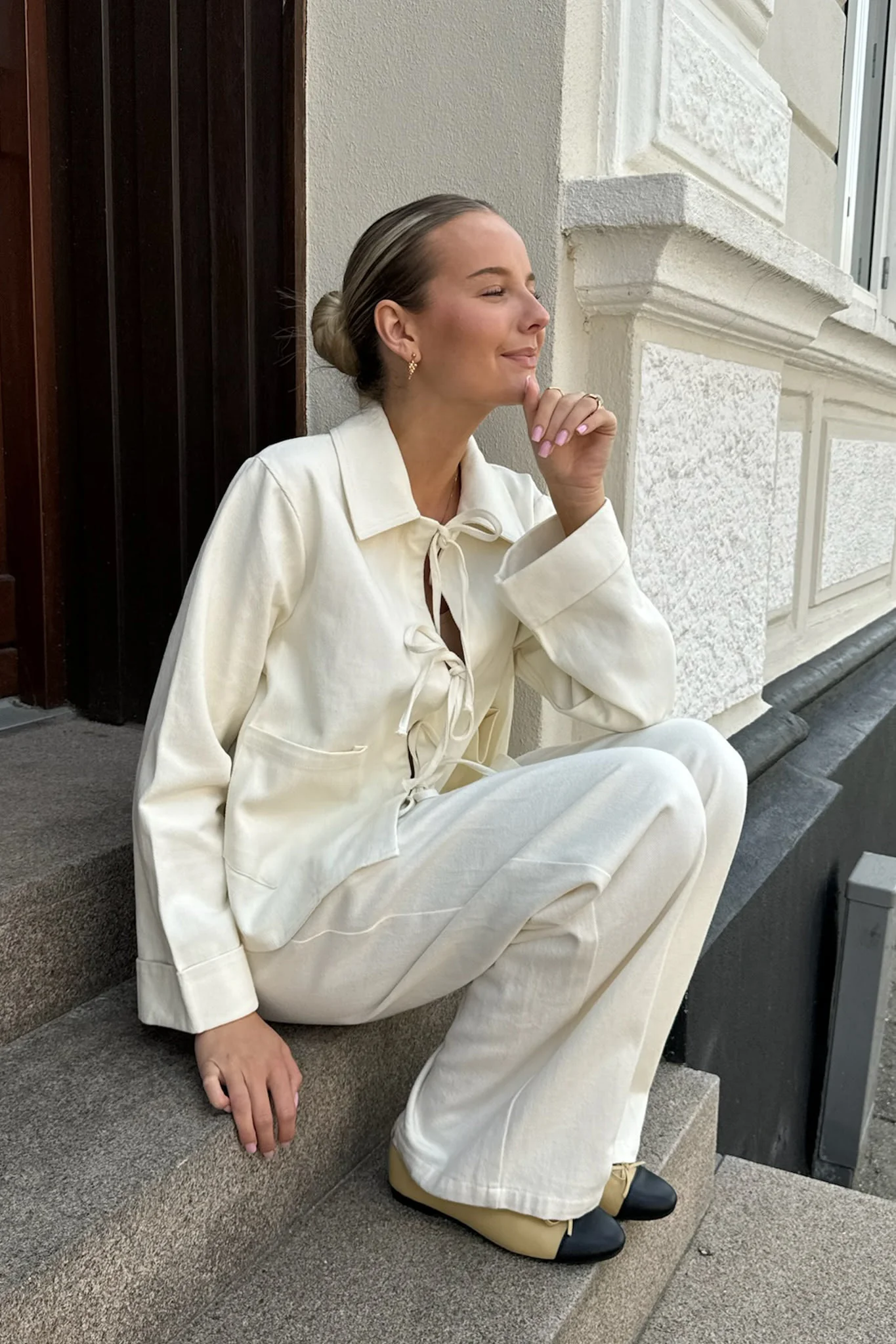 KarlaIC Tie Top - Off White - Image 4
