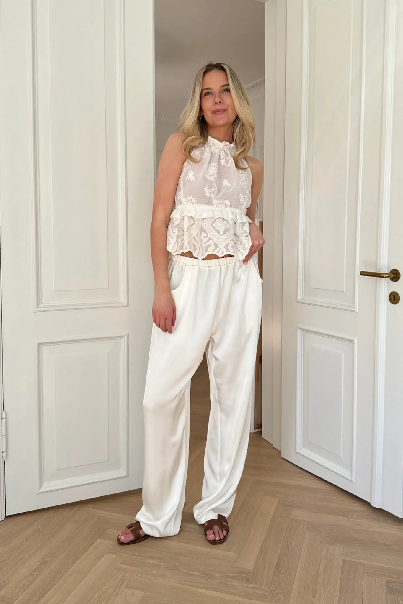 KayaIC Pants - Off White Satin - Image 9