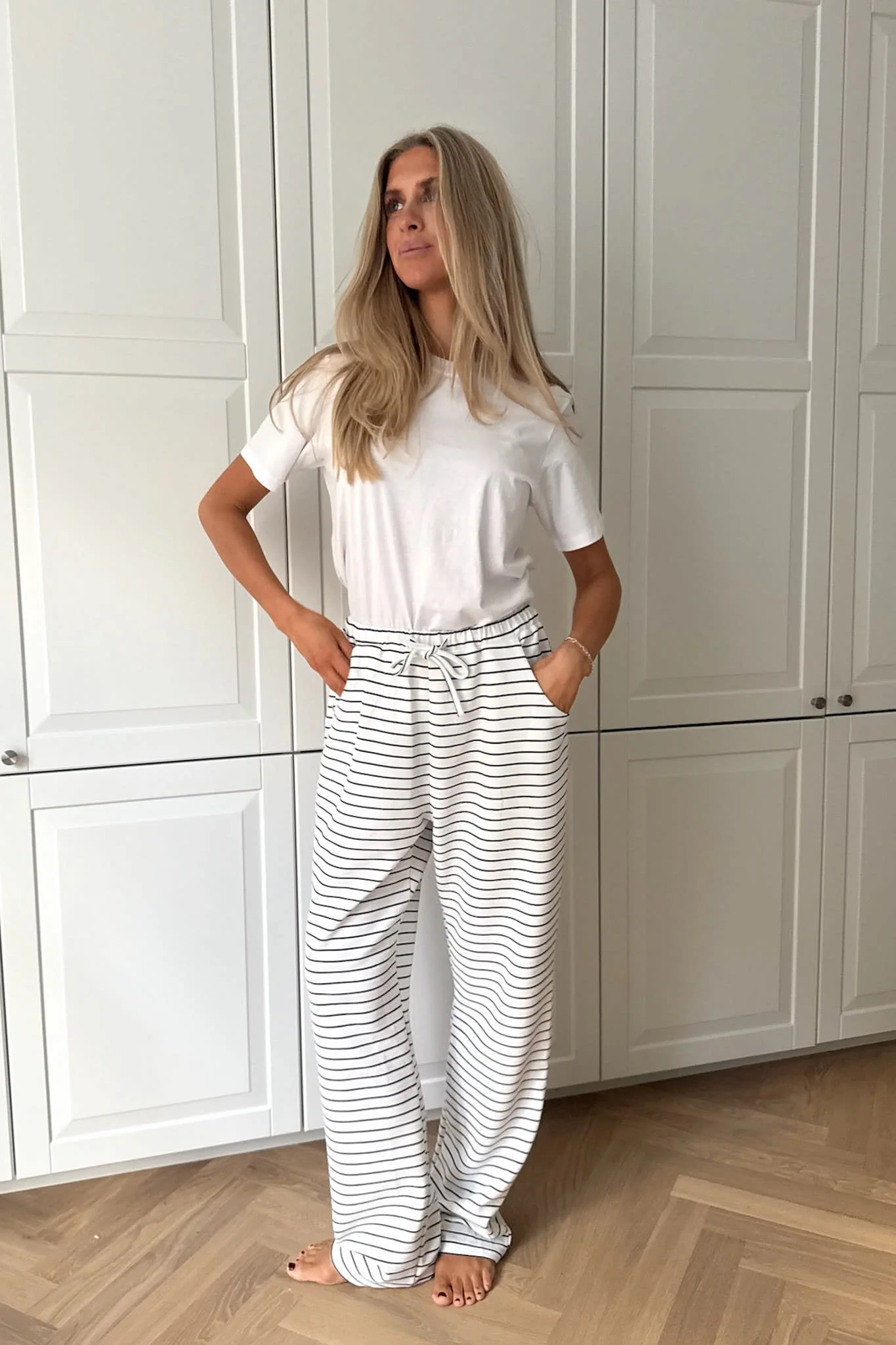 KayaIC Pants - White Black Stripes - Image 2