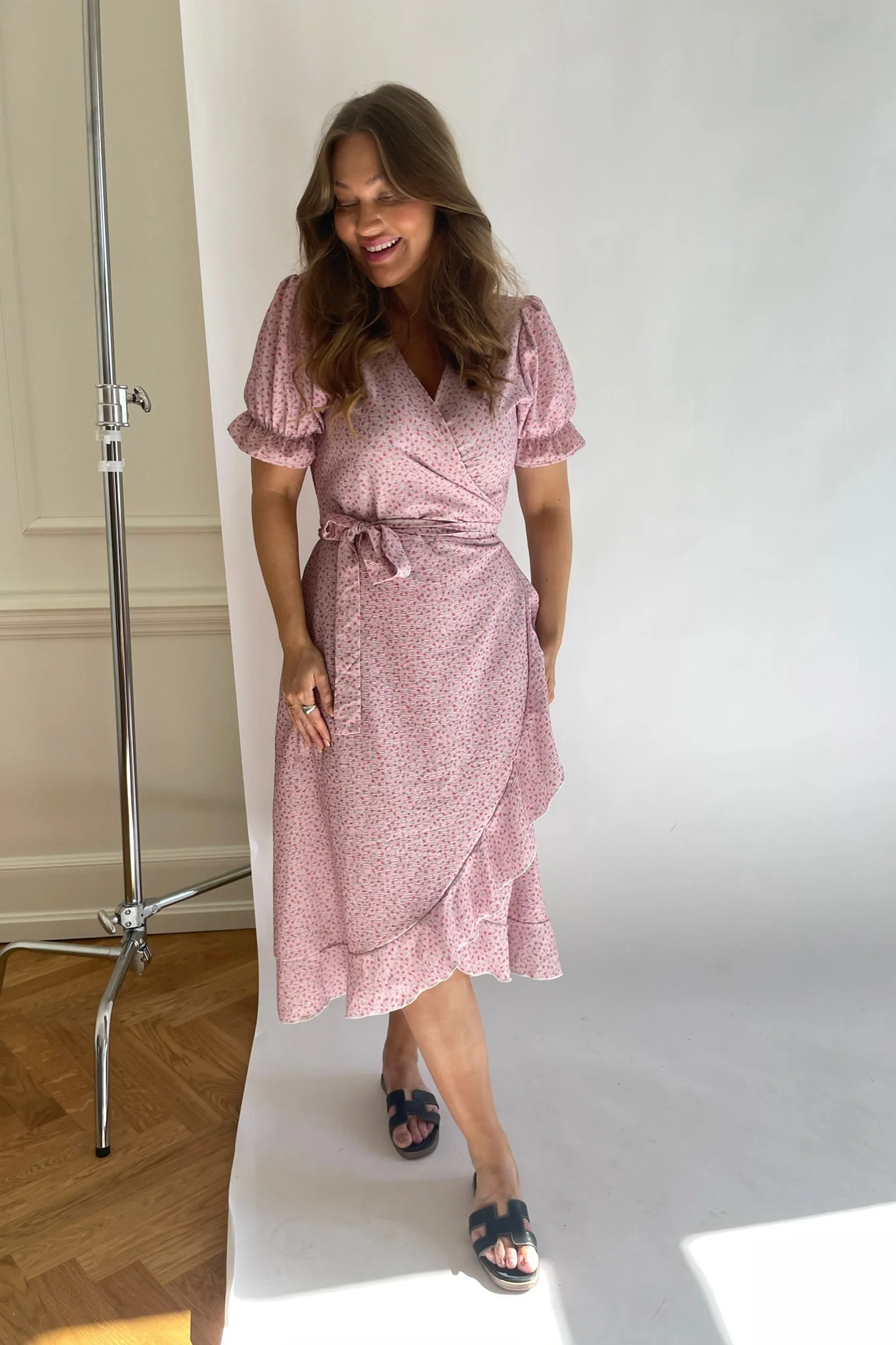 NaomiIC Long Dress - Rhubarb Flower - Image 5
