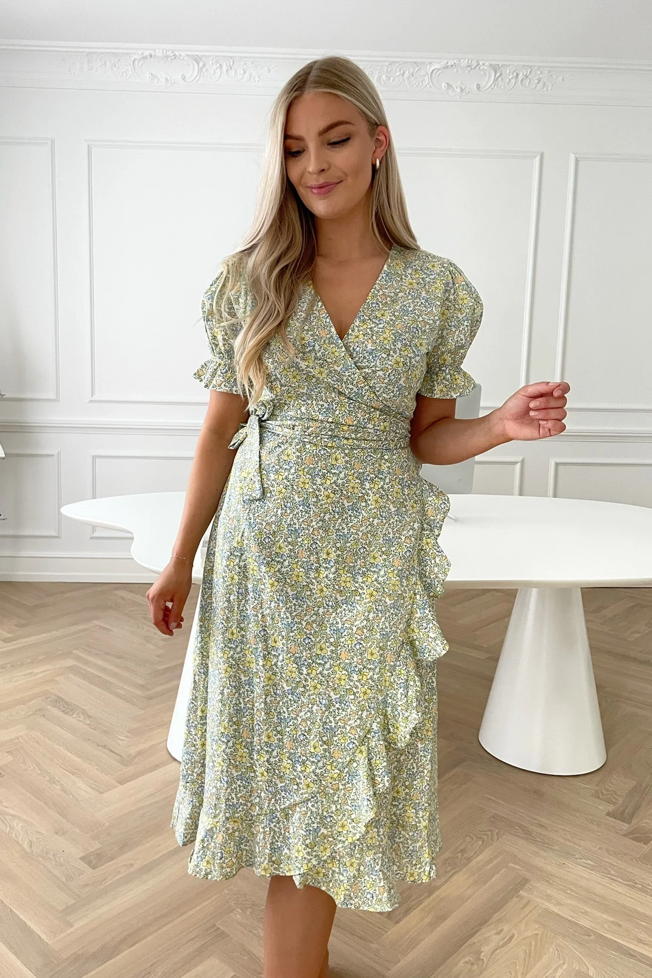 NaomiIC Long Dress - Pastel Garden Green - Image 2
