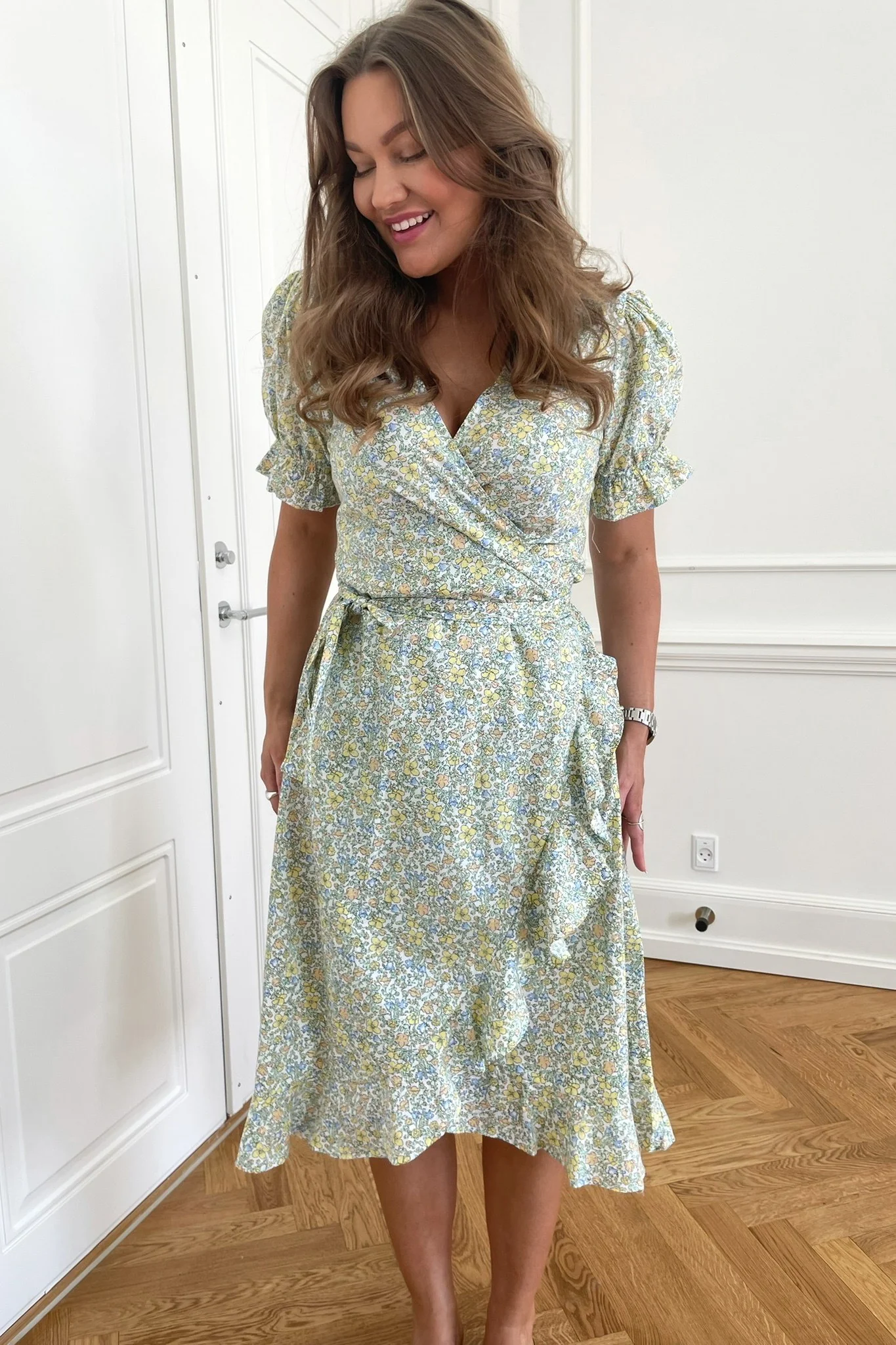 NaomiIC Long Dress - Pastel Garden Green - Image 4