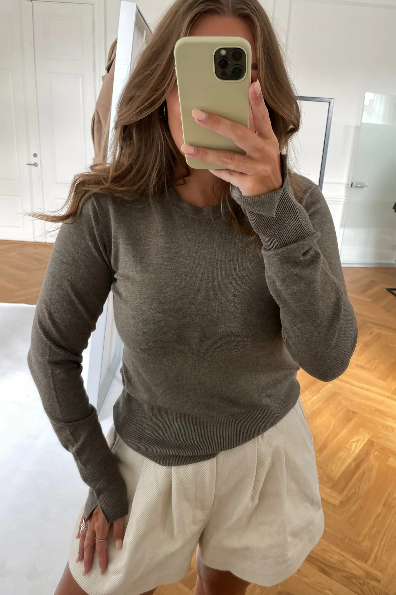 JXLara Soft Crew Neck Knit - Brindle - Image 2