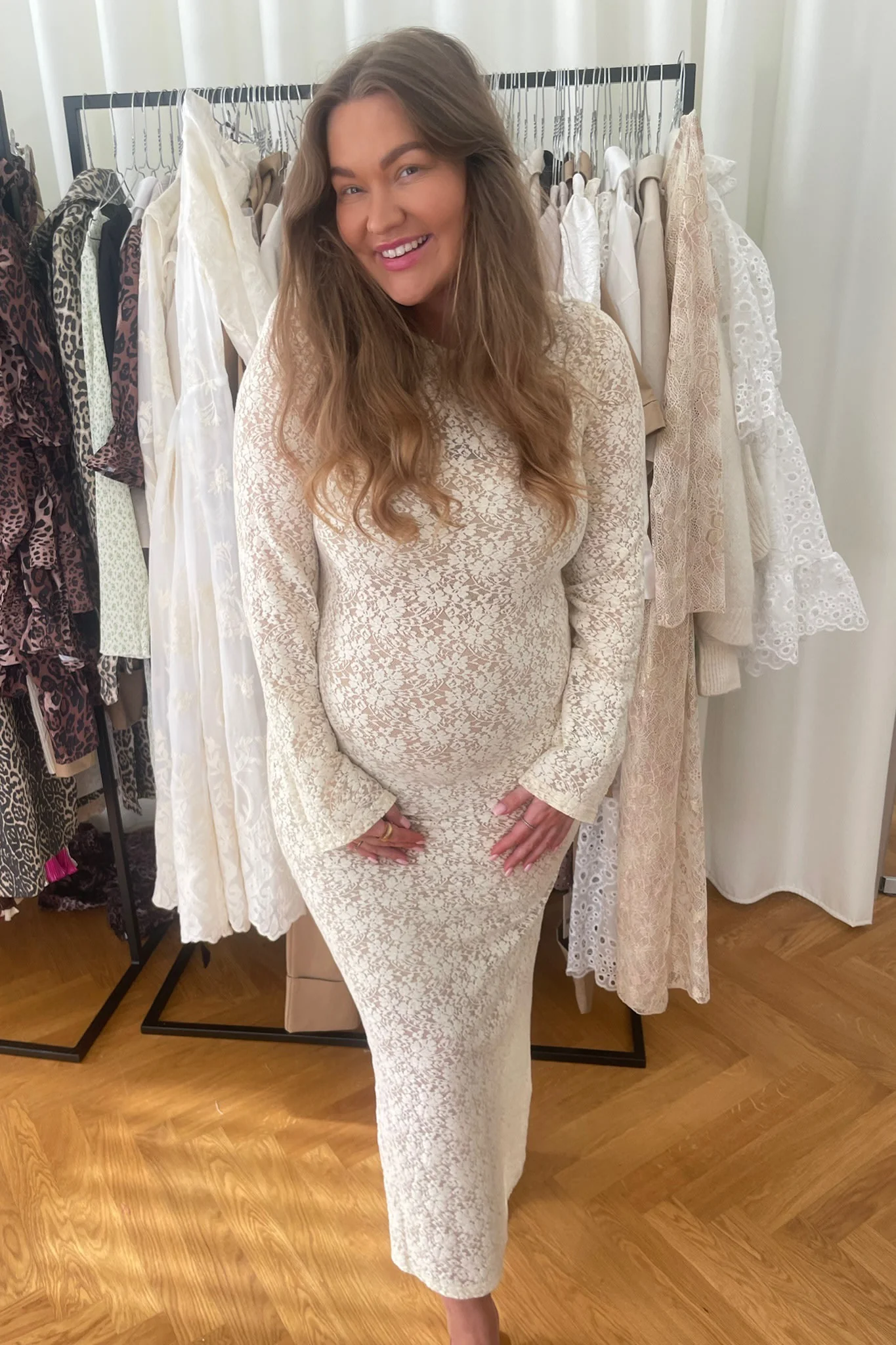 LeaIC Lace Dress - Cream - Image 3