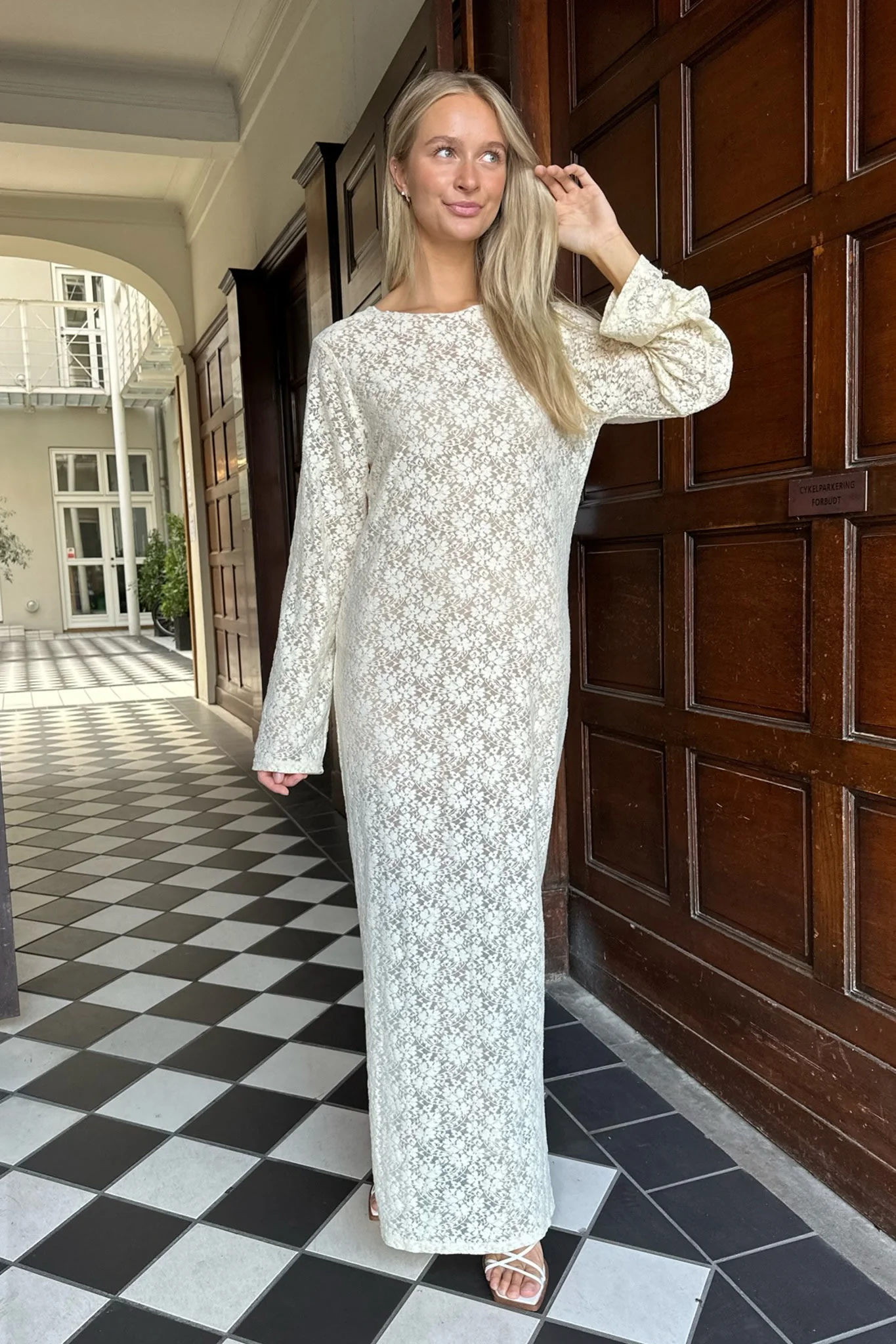 LeaIC Lace Dress - Cream - Image 7