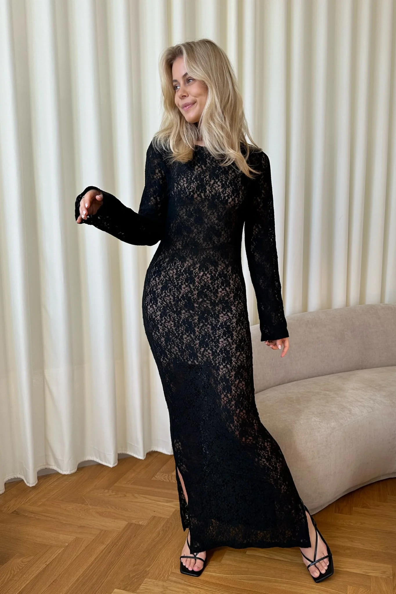 LeaIC Lace Dress - Black - Image 3