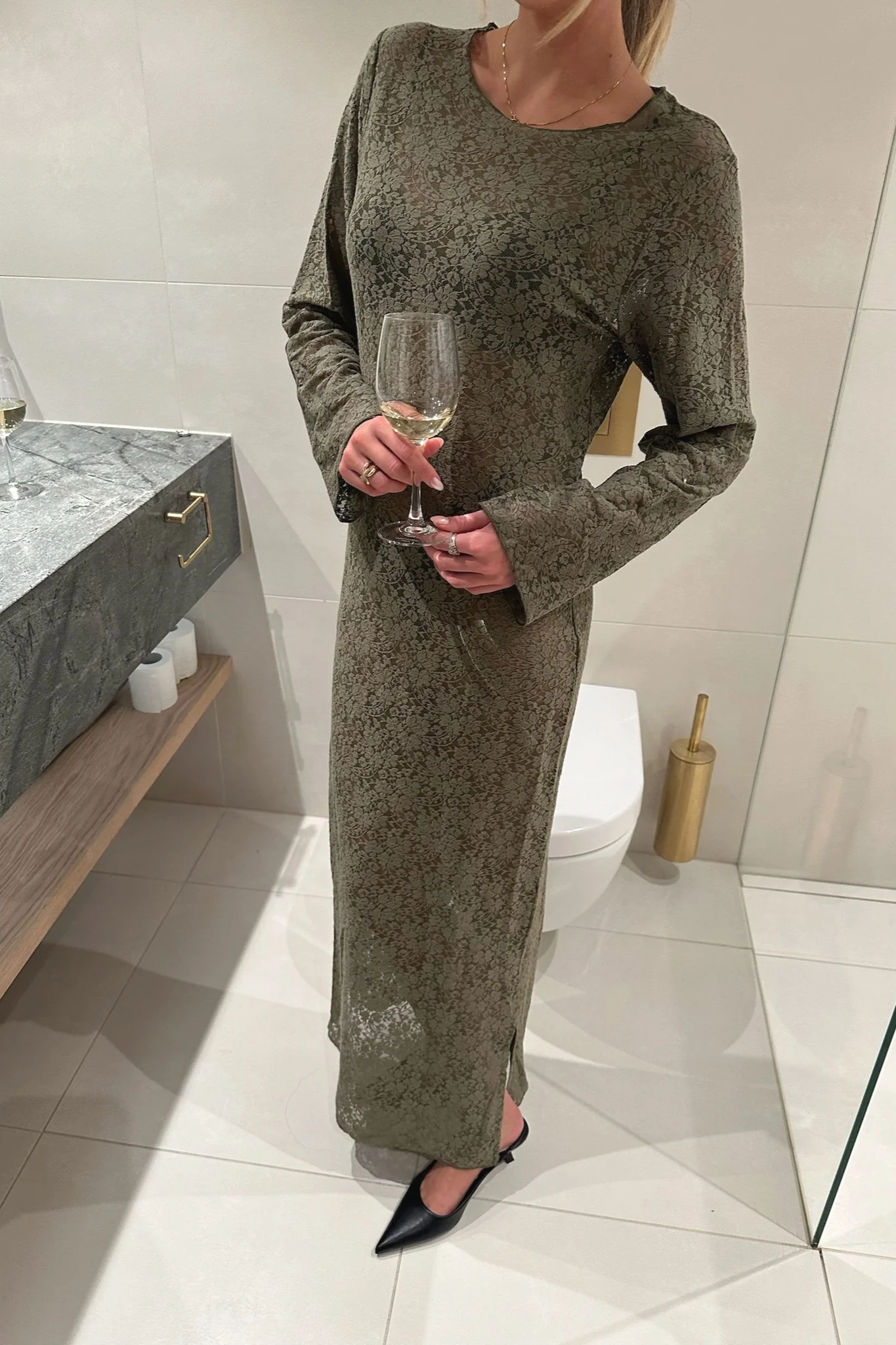 LeaIC Lace Dress - Army - Image 2