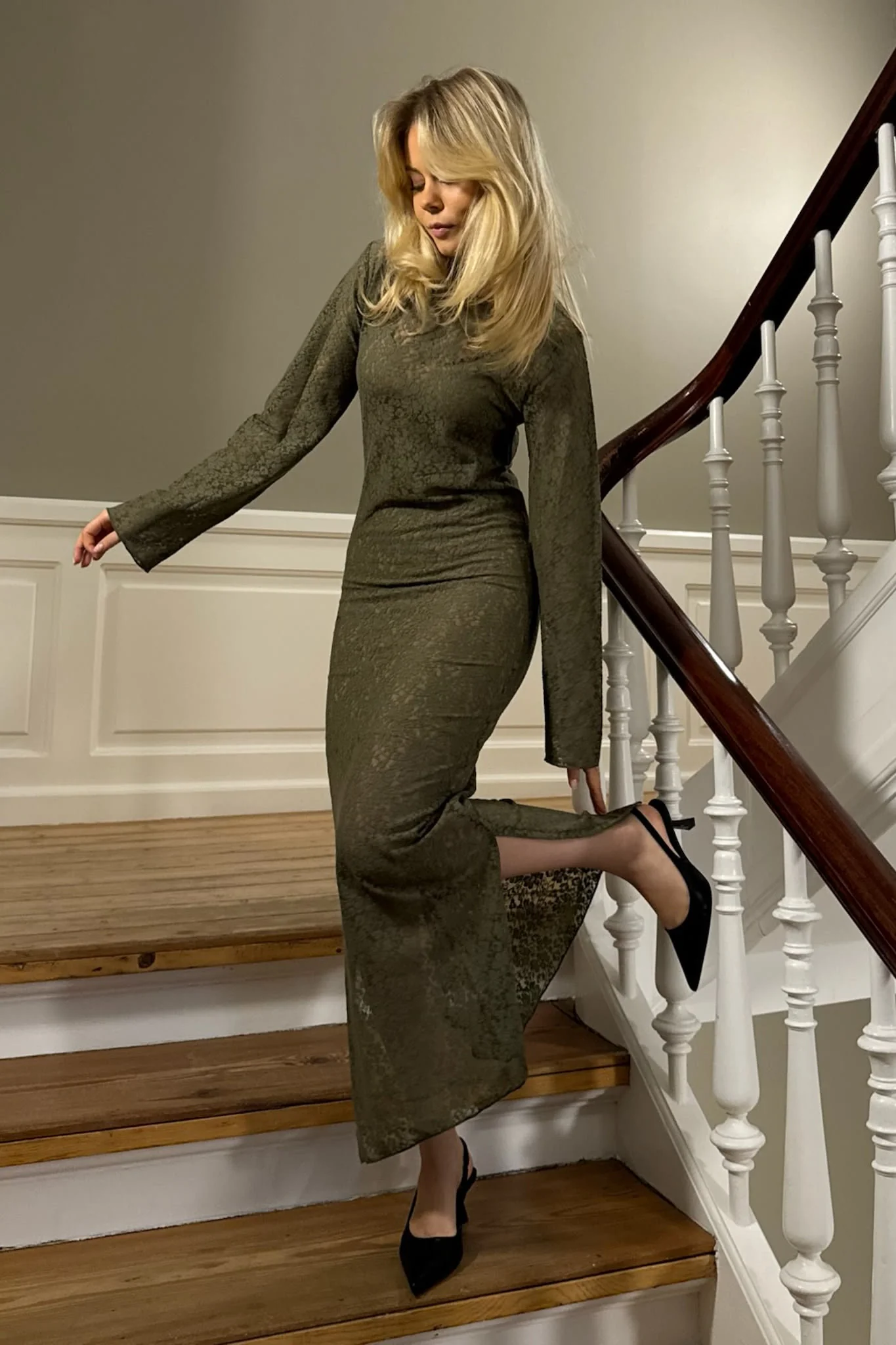 LeaIC Lace Dress - Army - Image 9