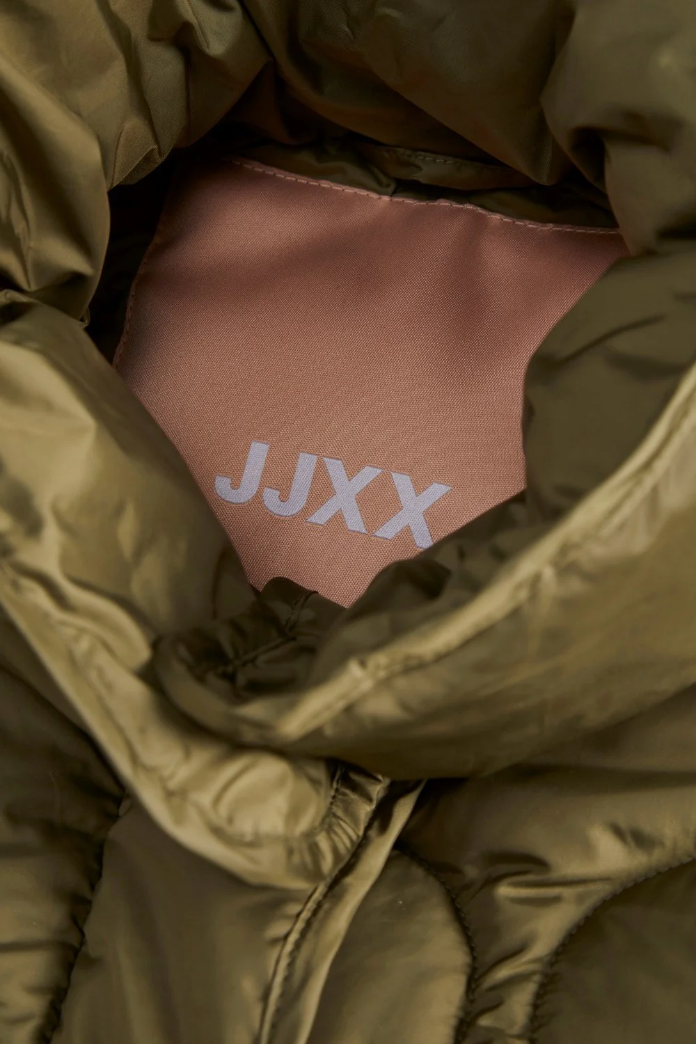 JXLenora Shiny Quilted Coat - Burnt Olive - Image 12