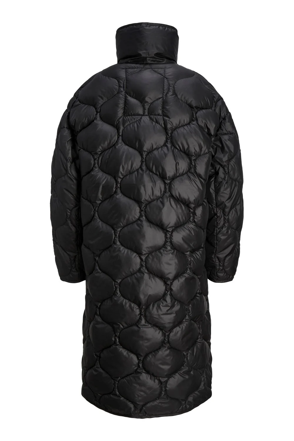 JXLenora Shiny Quilted Coat - Black - Image 10