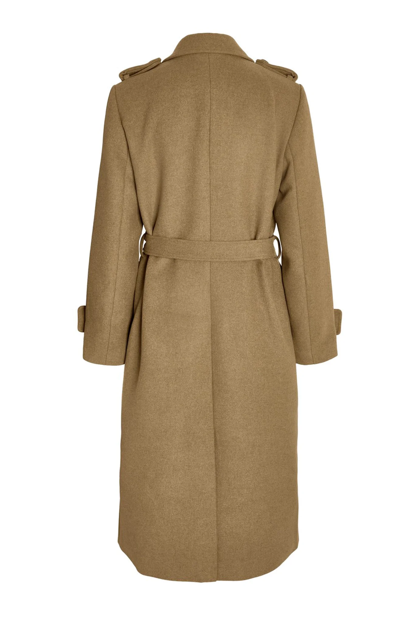 NMLeony LS Wool Long Coat - Capers - Image 6