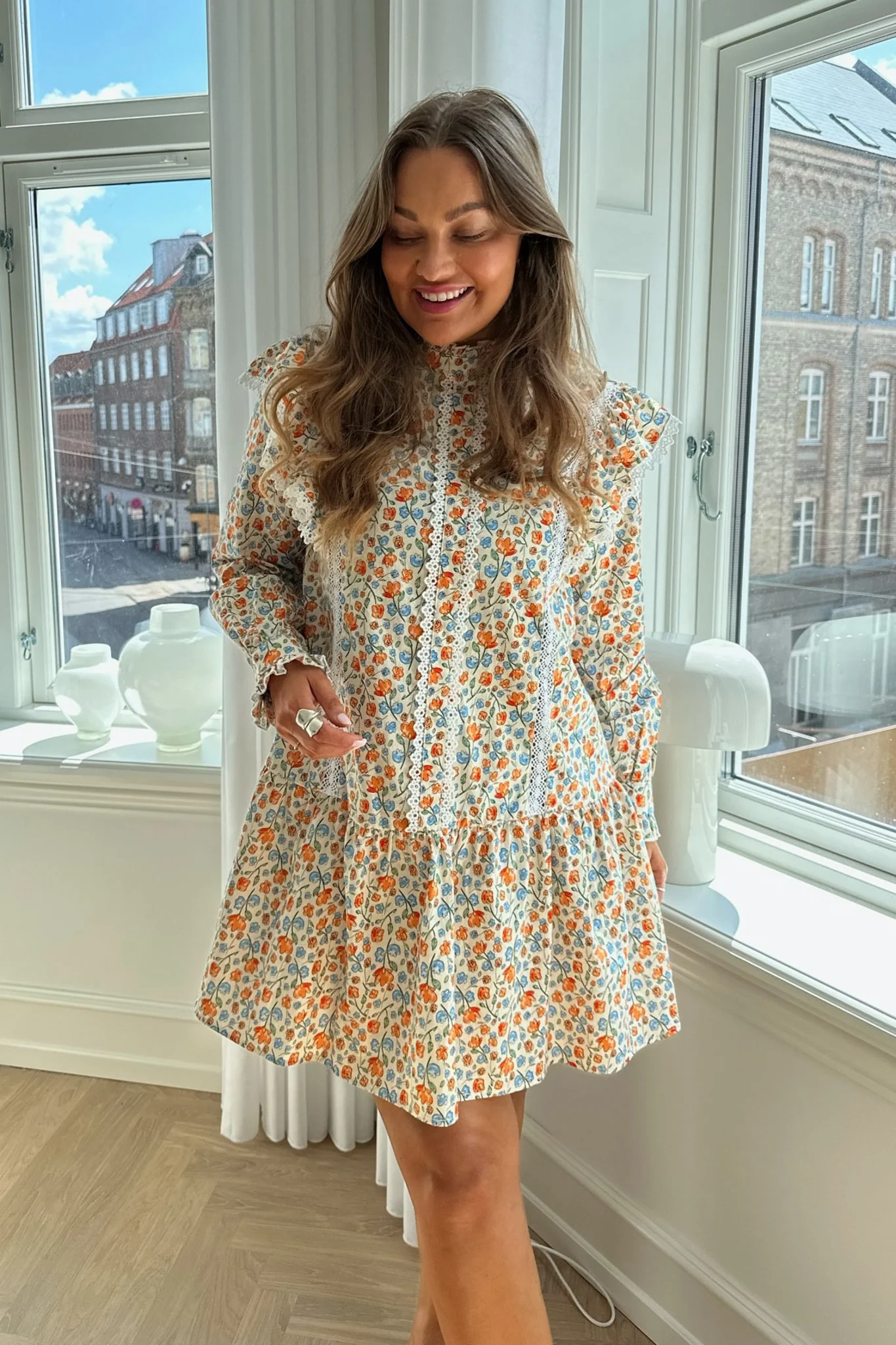 LiaIC Lace Dress - Multi Flower - Image 4