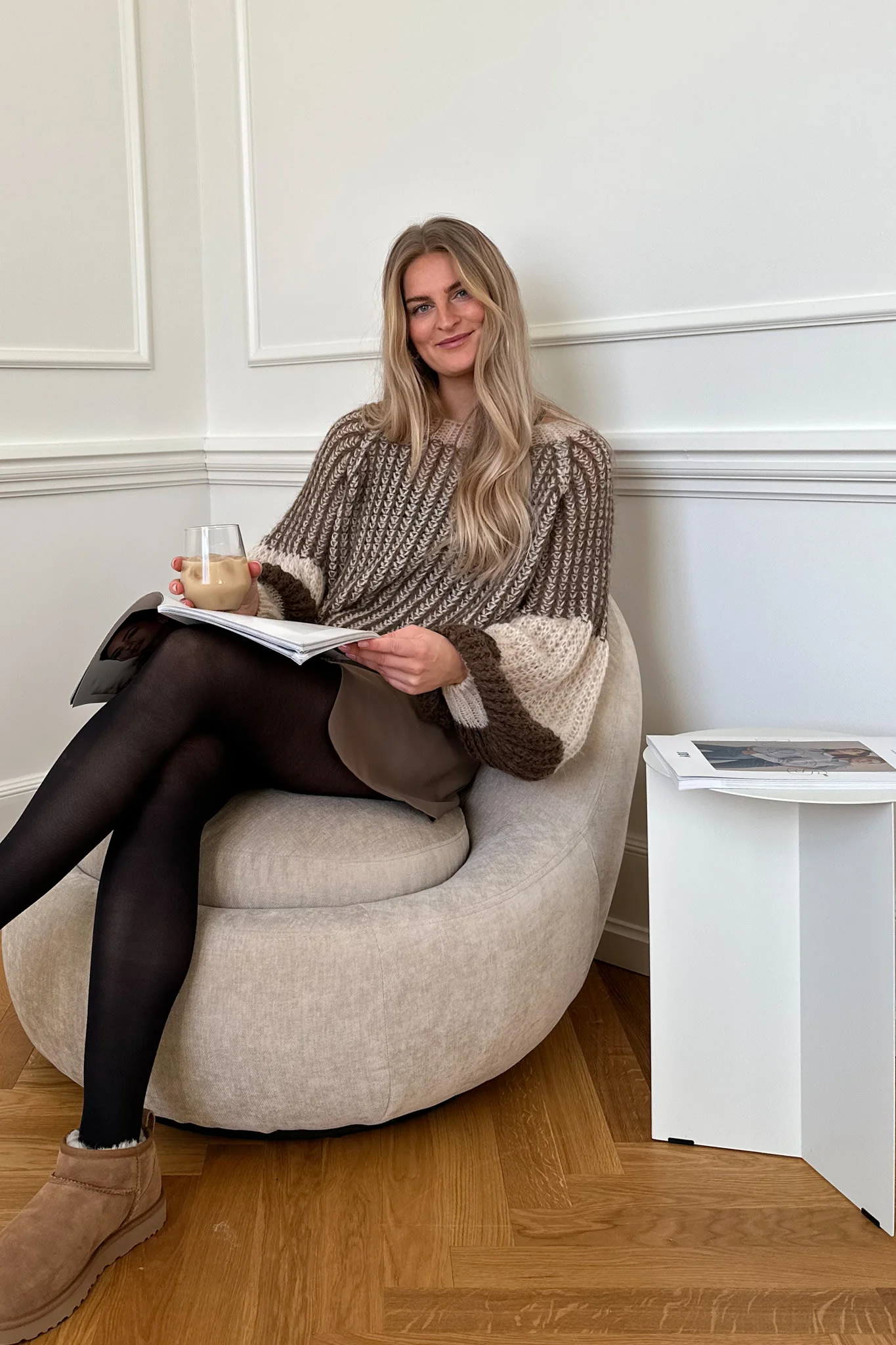 Noella Liana Knit Sweater - Beige Brown - Image 2