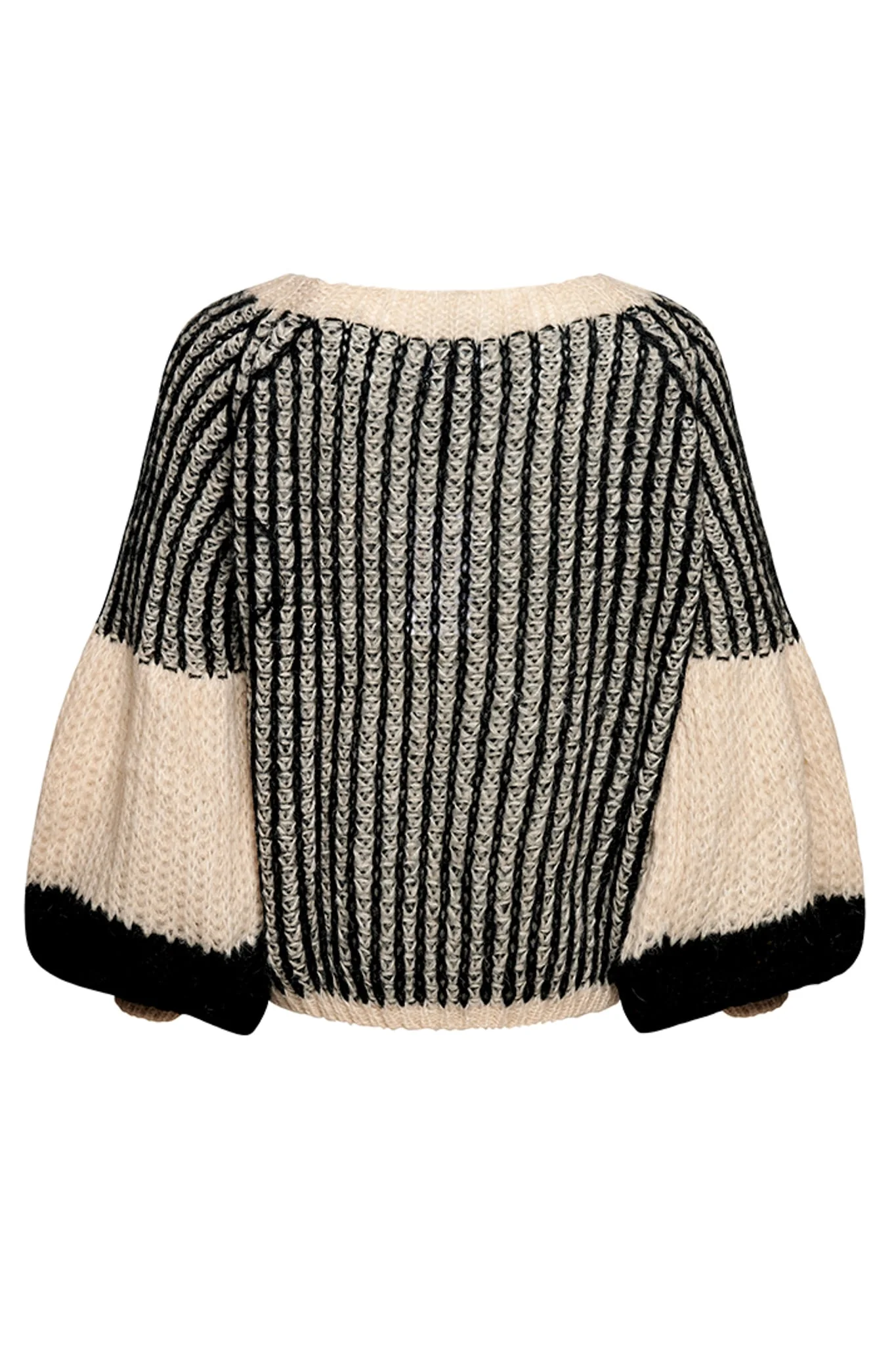 Noella Liana Knit Sweater - Cream Black - Image 6