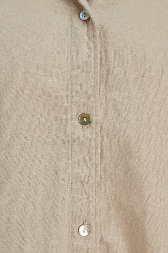 JXLisa SS Comfort Linen Shirt - Fog - Image 9