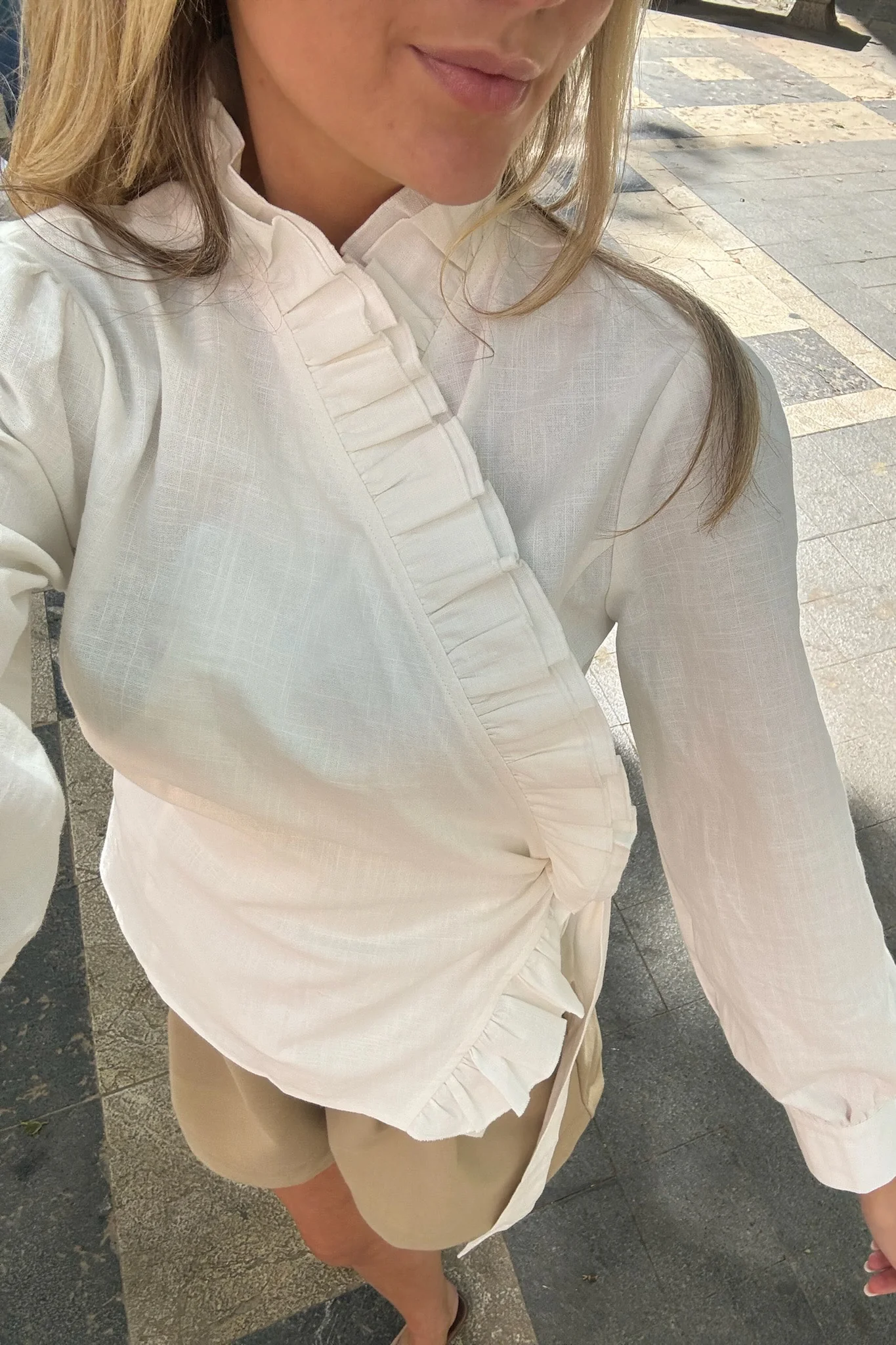 LisaIC Wrap Shirt - White - Image 2