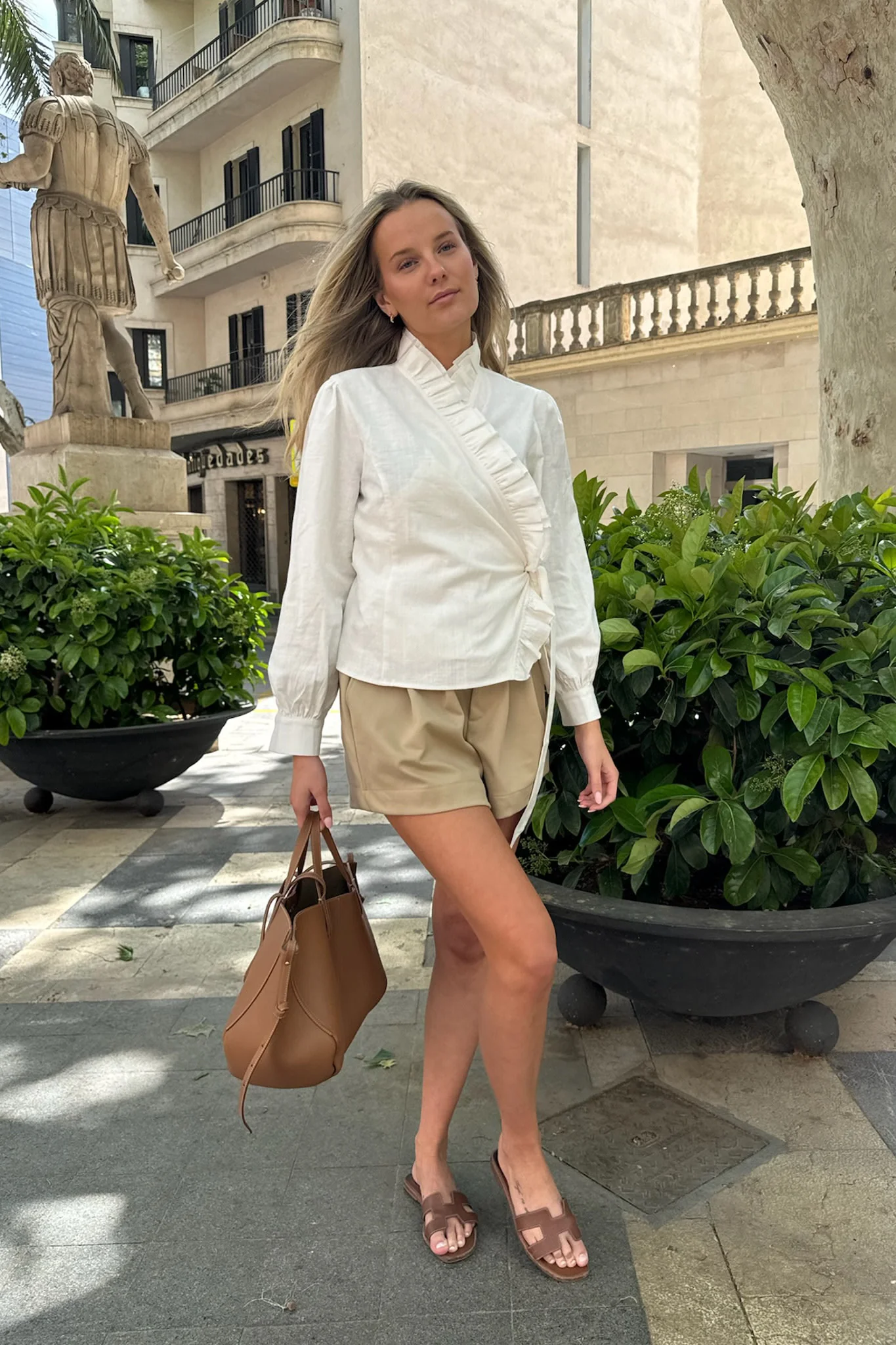 LisaIC Wrap Shirt - White - Image 3