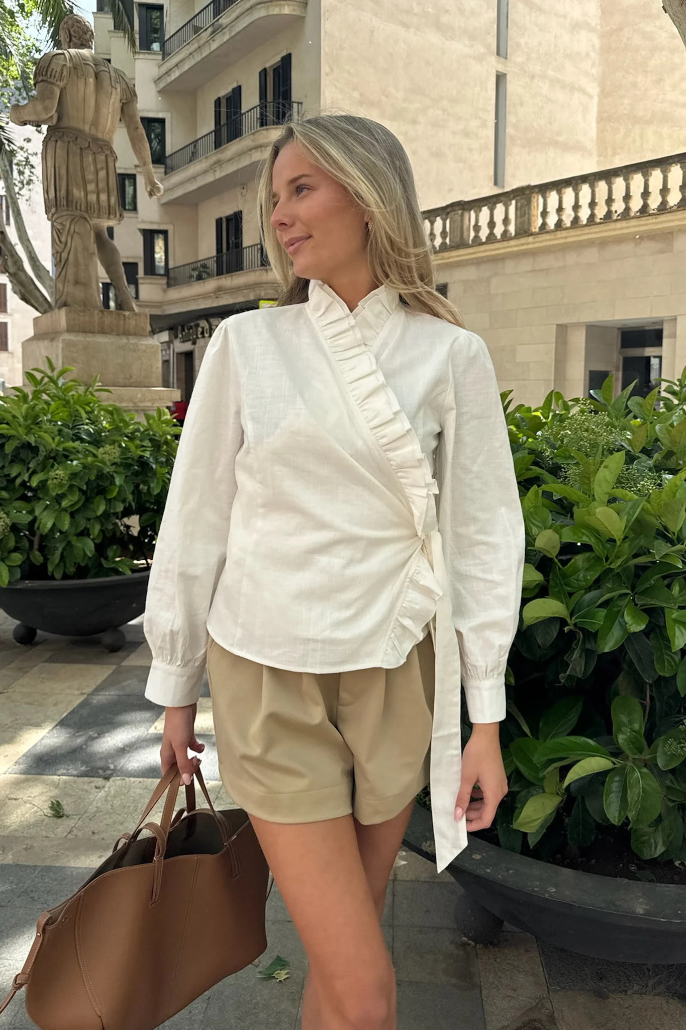 LisaIC Wrap Shirt - White - Image 4